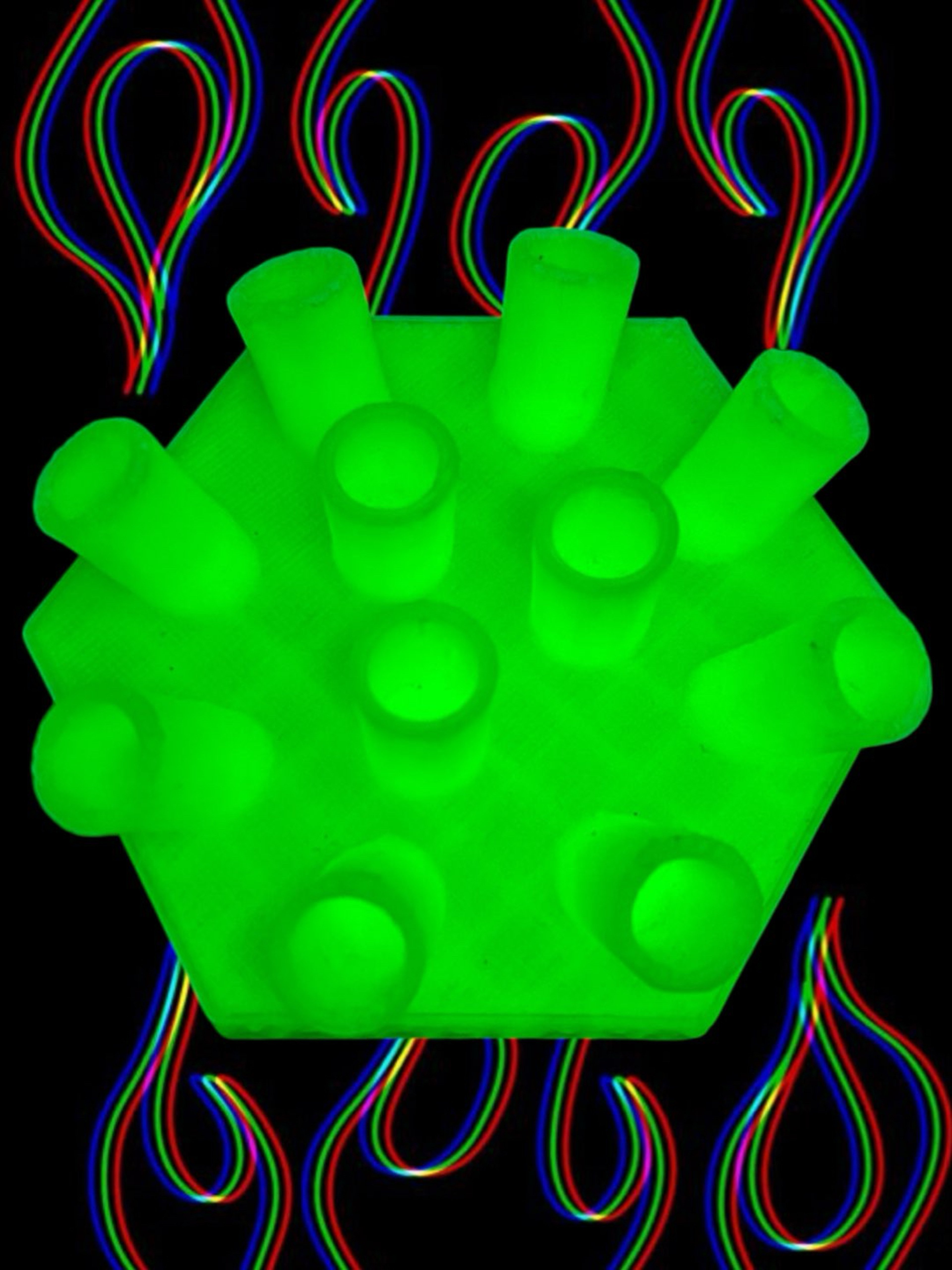 Glow in the Dark/UV Reactive 💚🌟 14mm Slide Holder by Dabber Box image 0