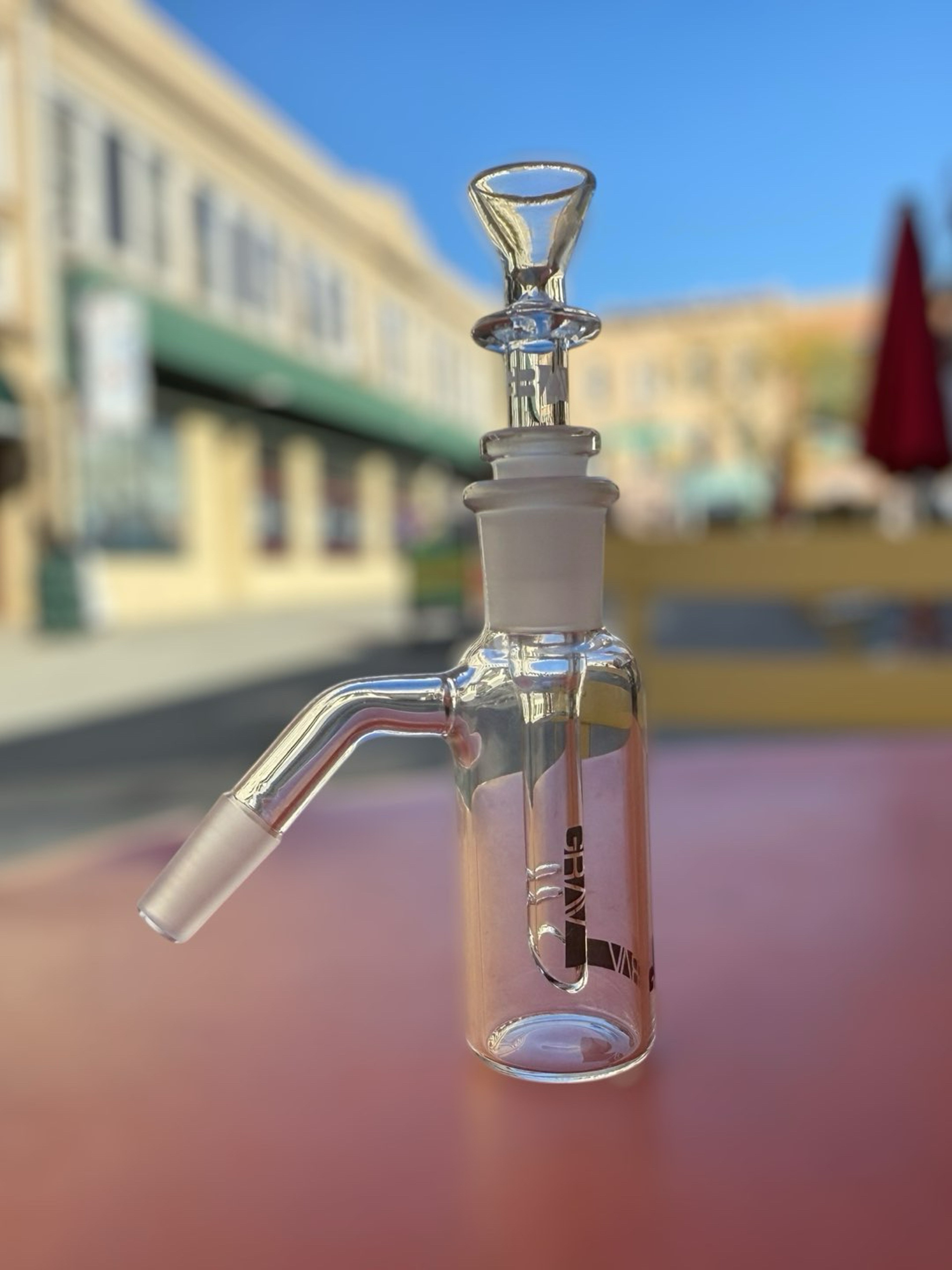 Preview pic of Grav Labx 45degree 10mm Ashcatcher w/ removable downsten & slide - Black Label