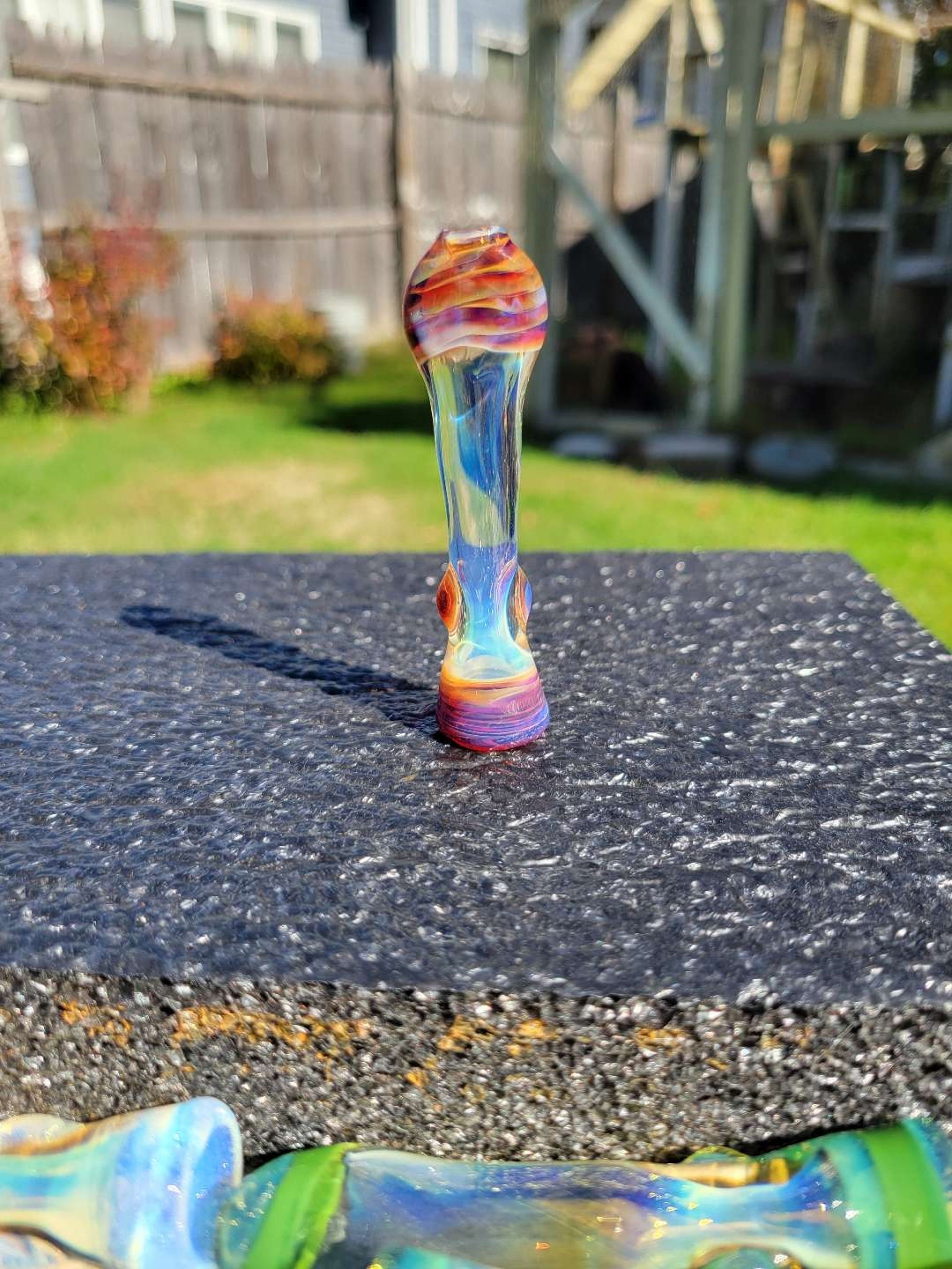 Preview pic of Fumed chillum amber purple 1