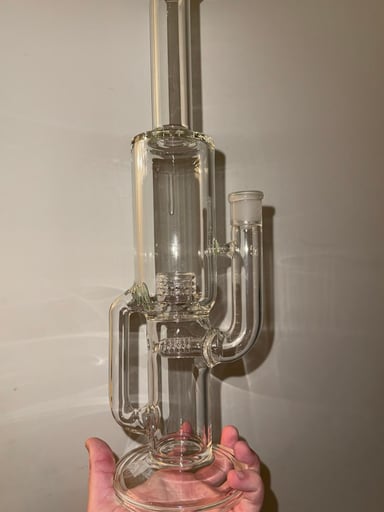 Preview pic of Greek Glass 360 Grid Cap Drop Recycler (read description)