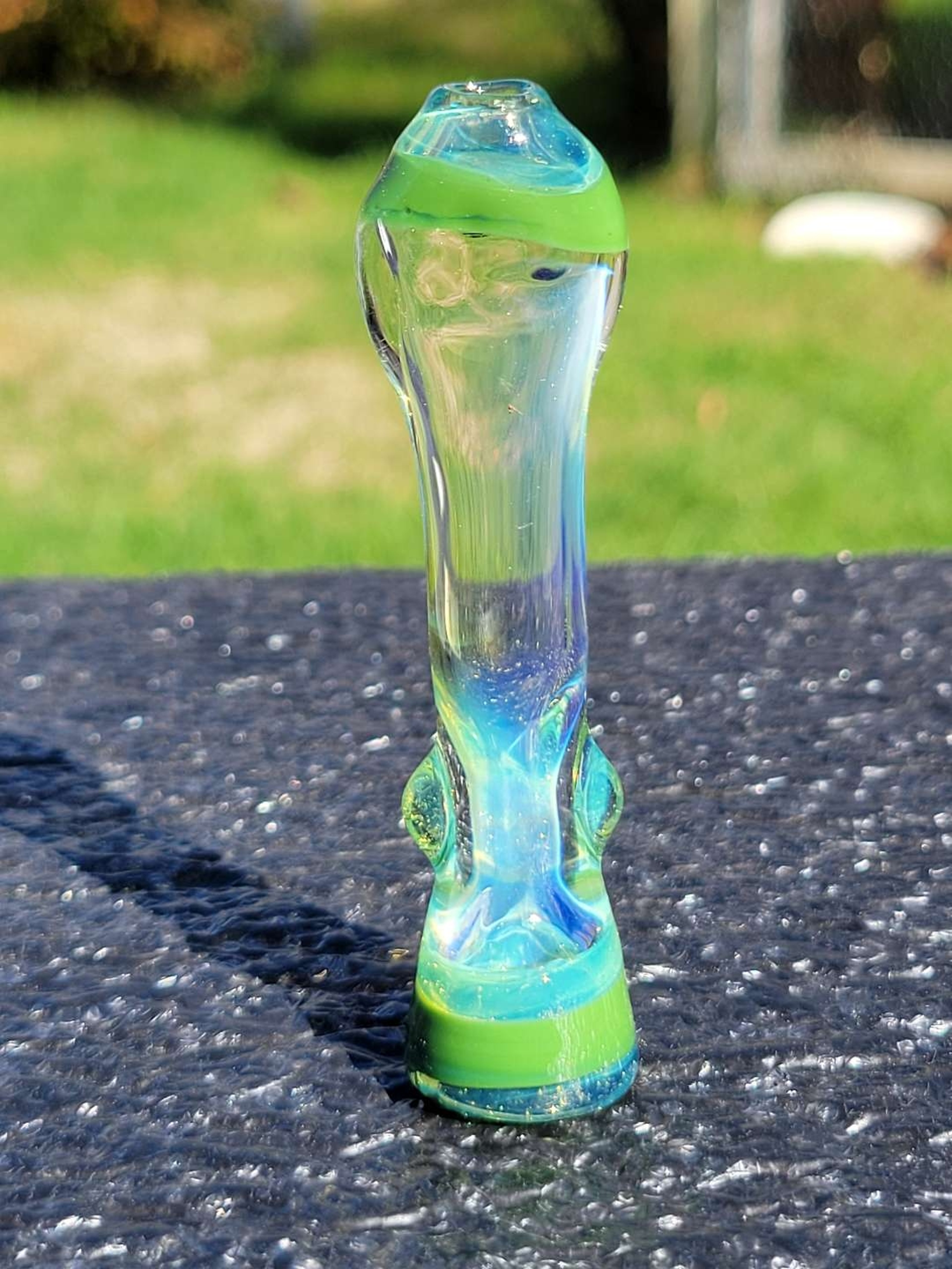 Preview pic of Fumed chillum sea slyme and jadegreen accents