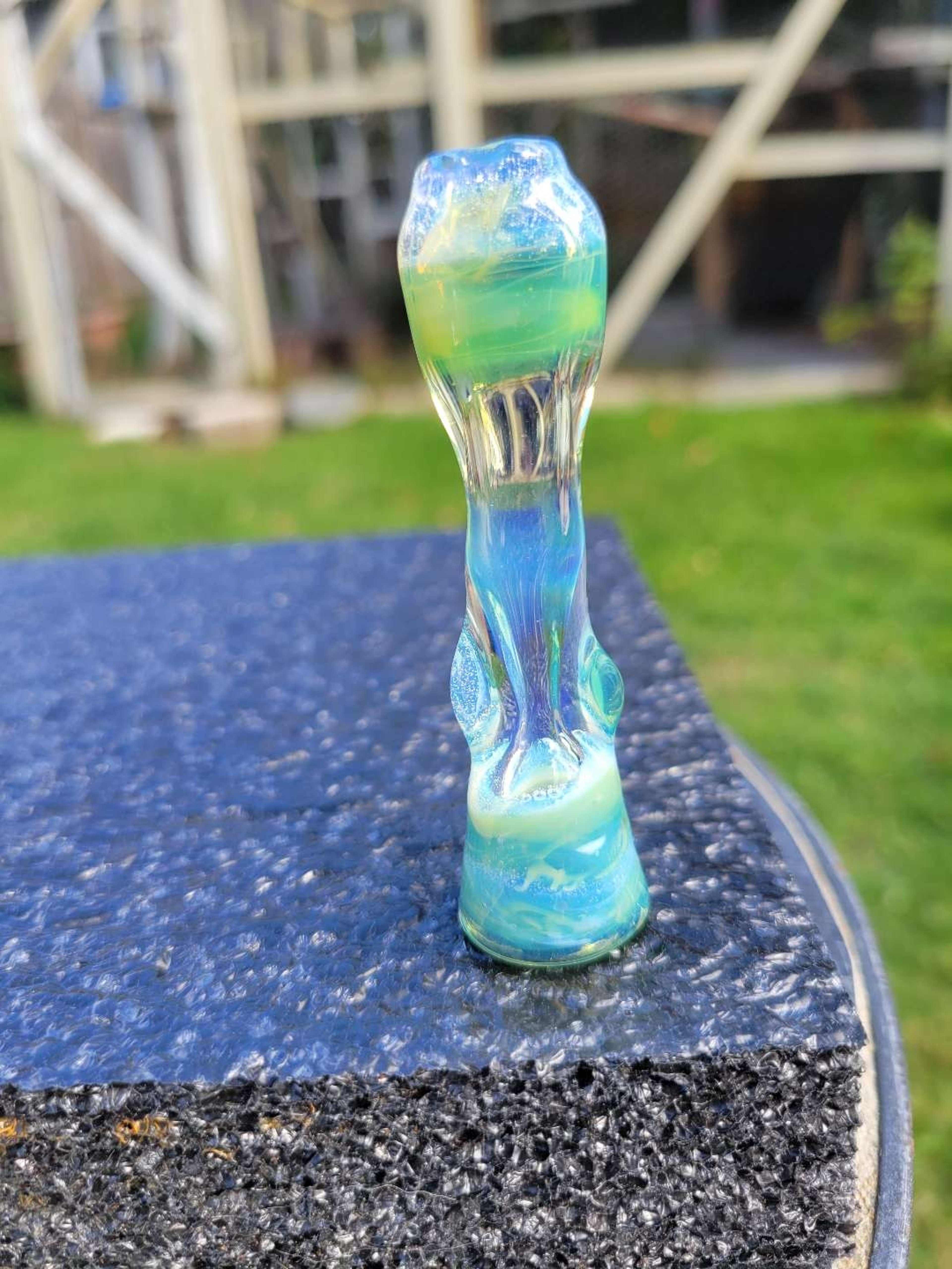 Preview pic of Silver Fumed chillum ghost and sea slyme