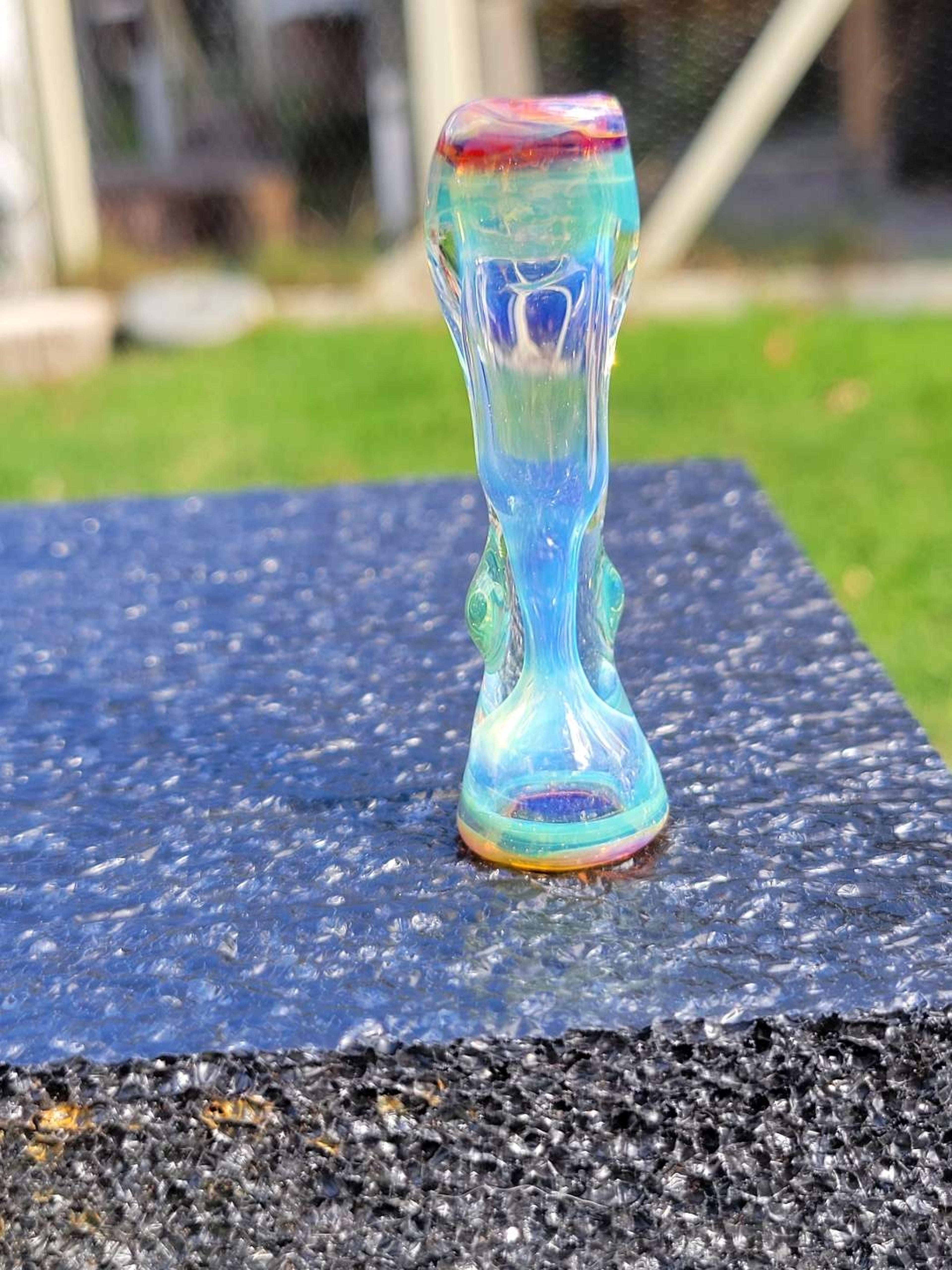 Preview pic of Fumed chillum amber purple sea slyme