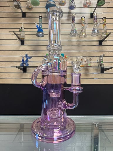 Preview pic of Iridescent colored large 14mm recycler!