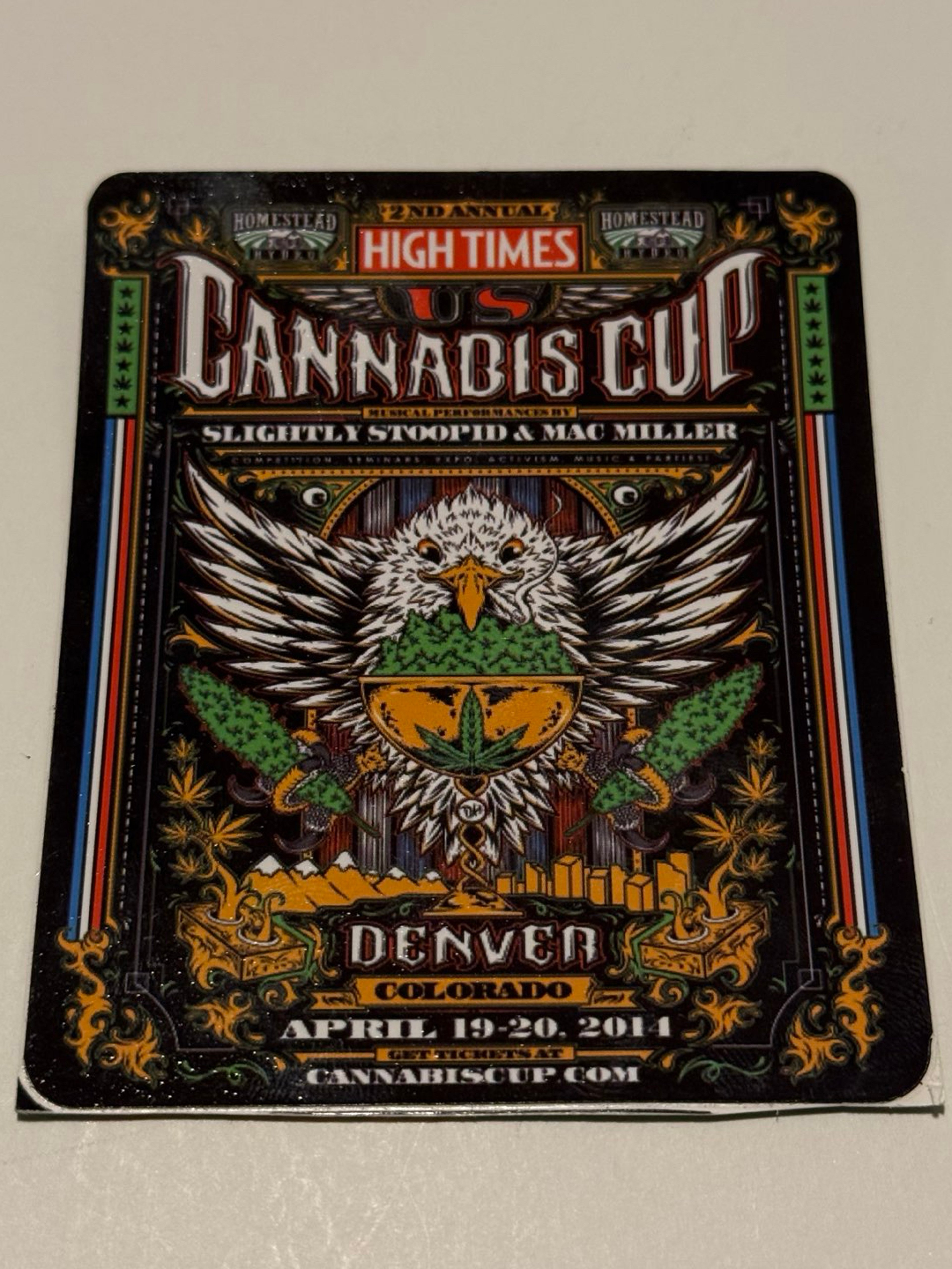 Preview pic of High Times 2014 Cannab*s Cup Sticker