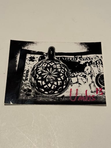 Preview pic of Dave Umbs Glass Pendant Sticker Signed