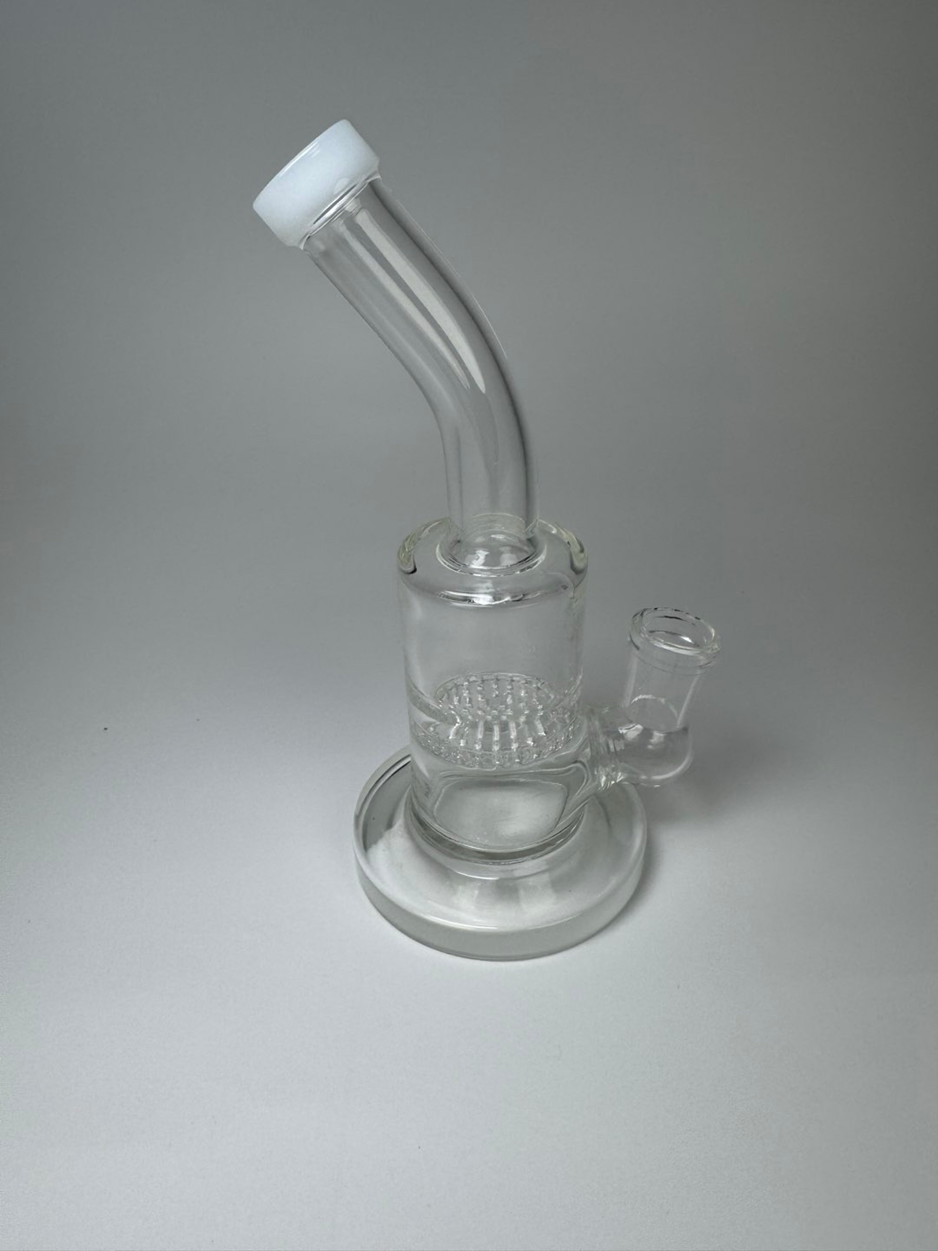 Preview pic of 14mm Mini HoneyComb Dab Rig Clear/White