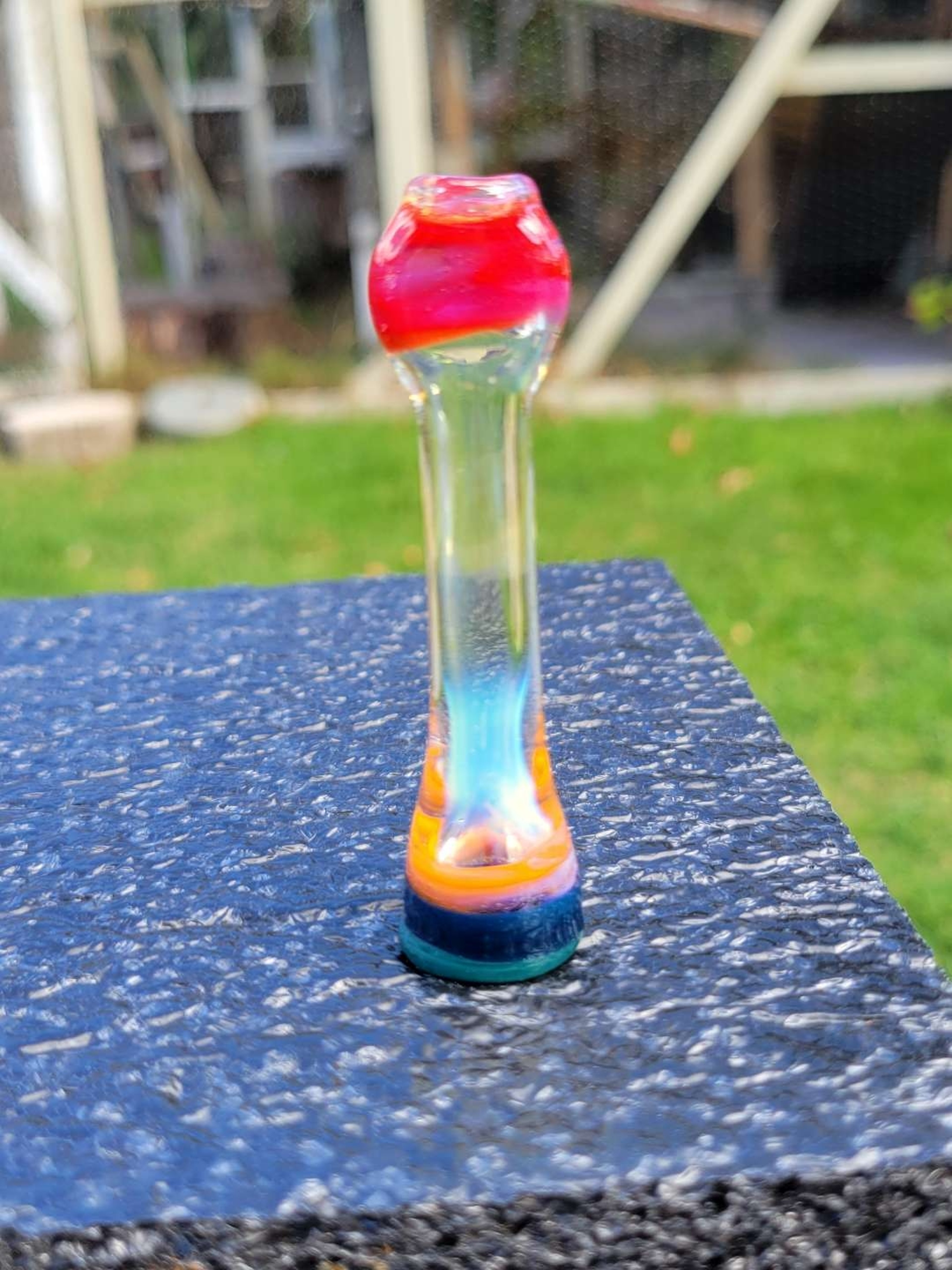 Preview pic of Fumed chillum small multi color