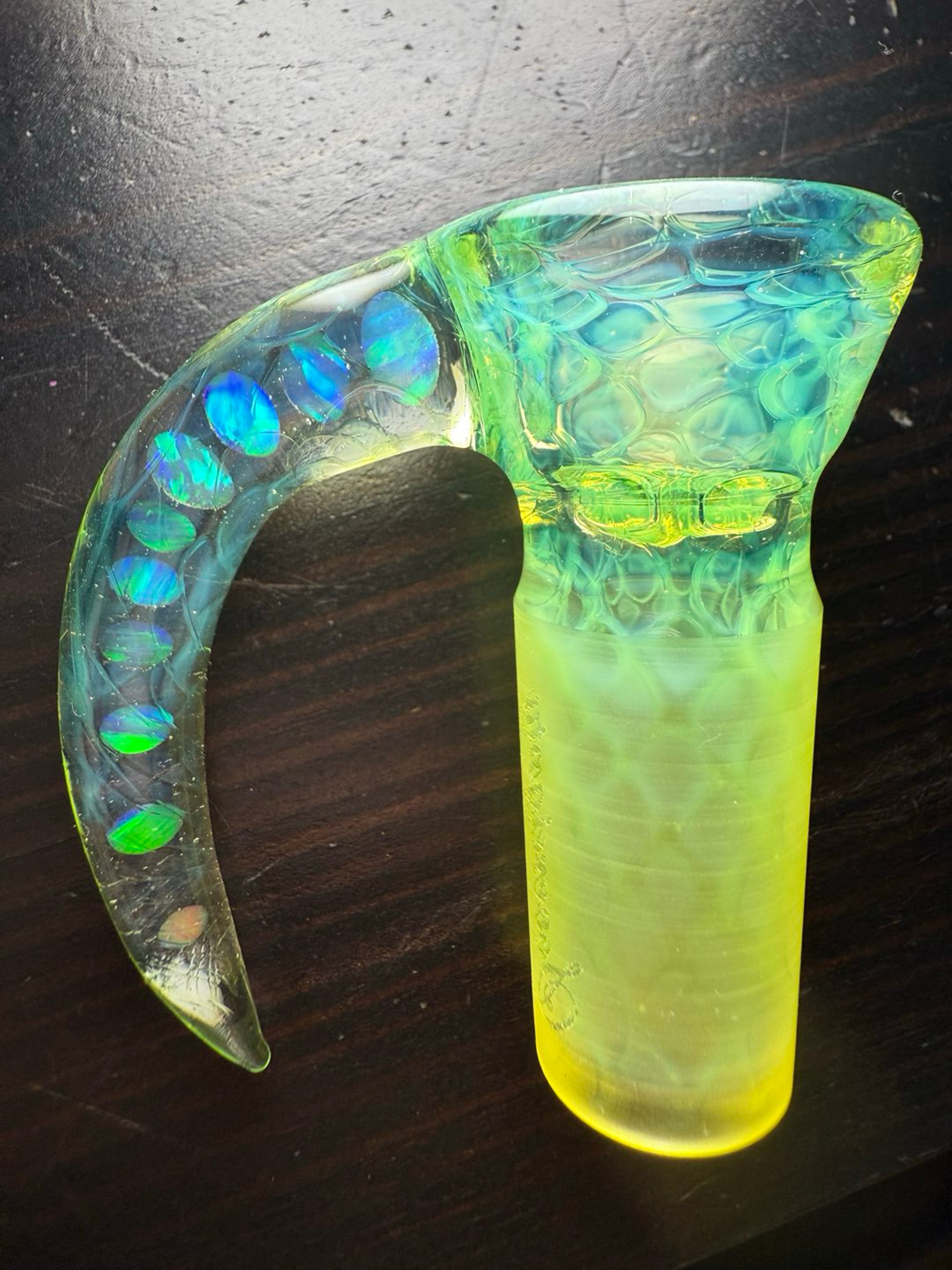 Sovereignty Glass Fully Worked Steve Slide Slyme Honeycomb image 0