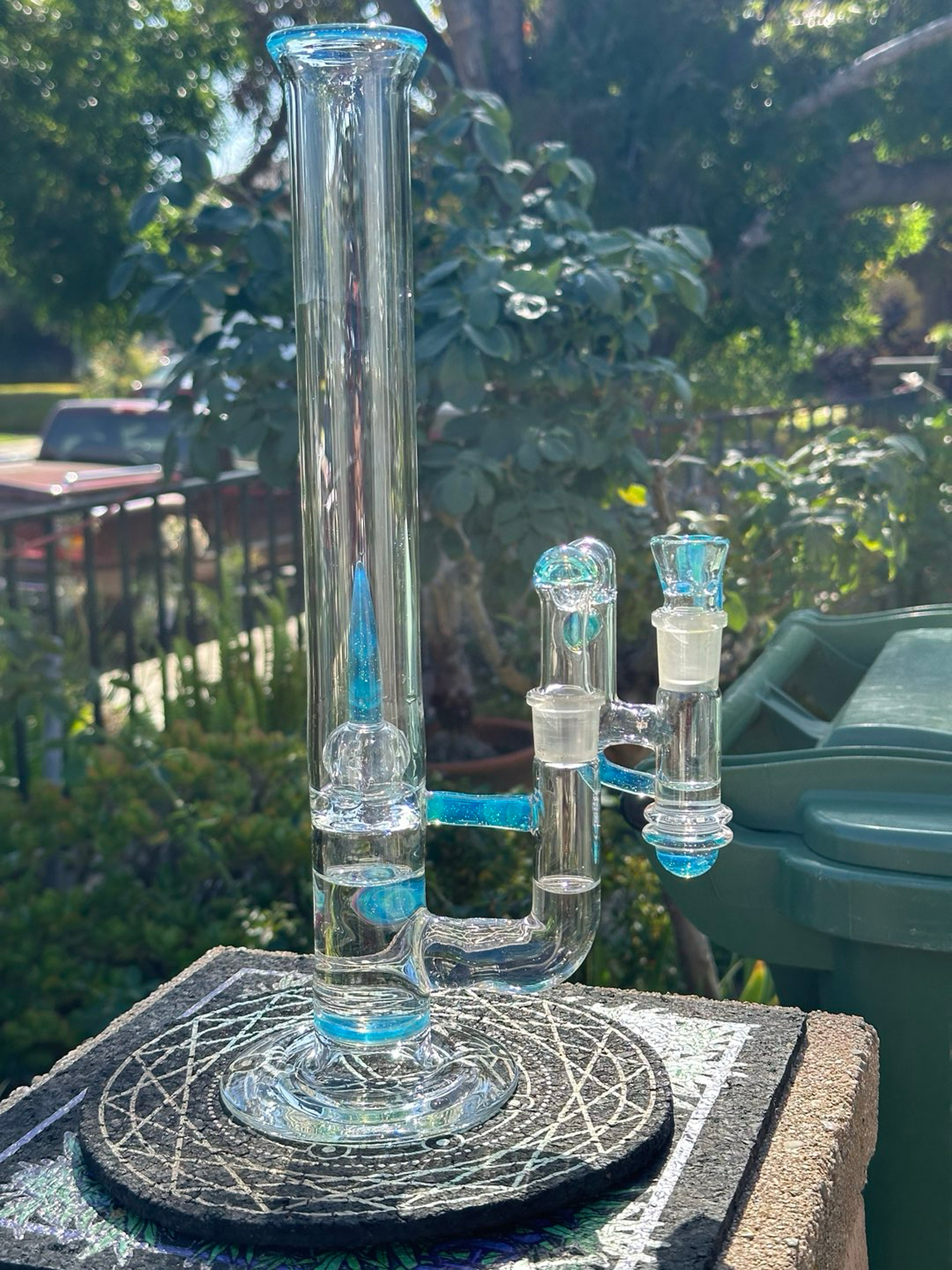 Preview pic of 13.5” Custom, Fully-worked P-Glass straight tube with 24-hole Imperial perc