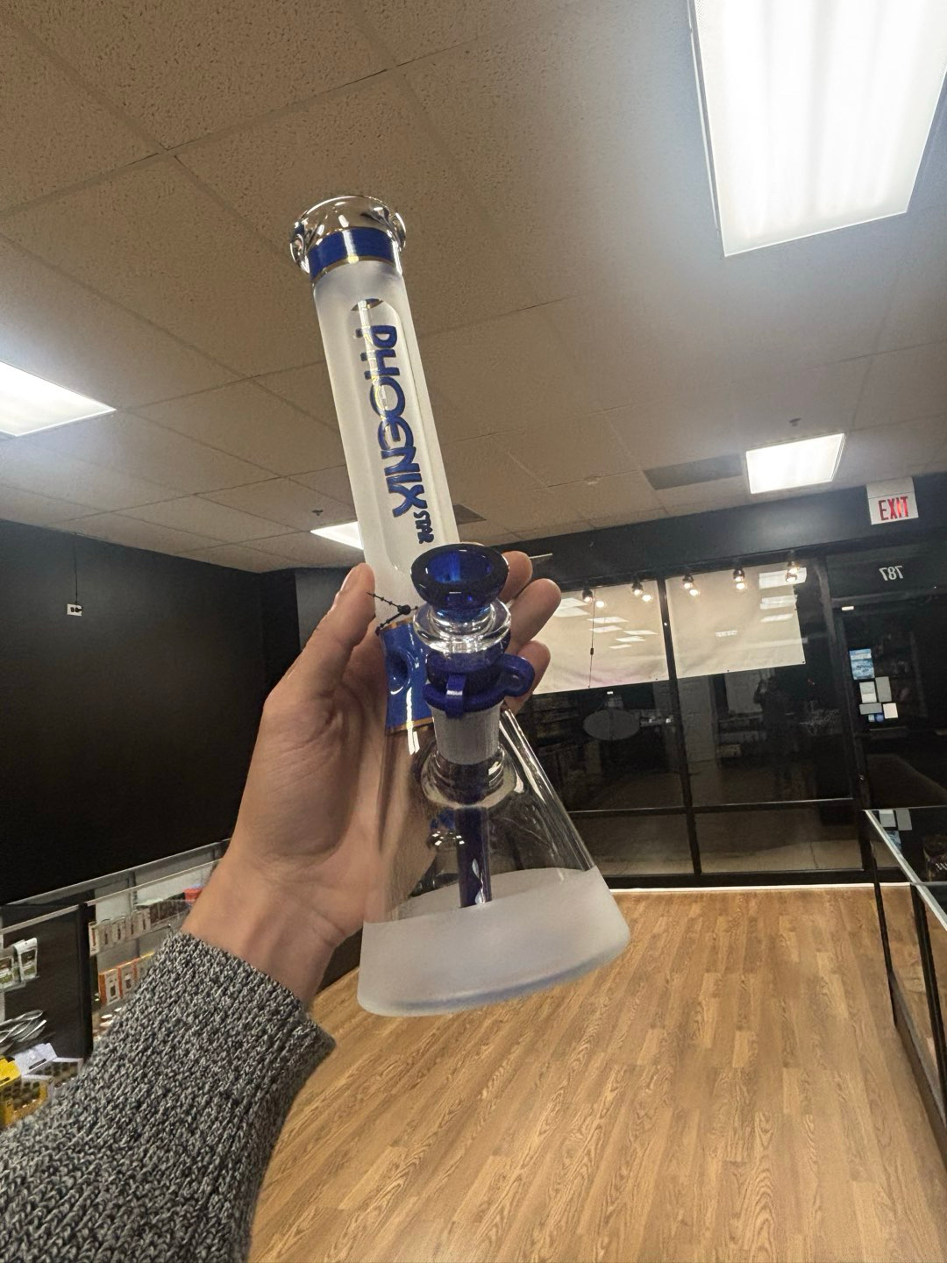 Preview pic of Phoenixstar blue/sandblasted beaker!