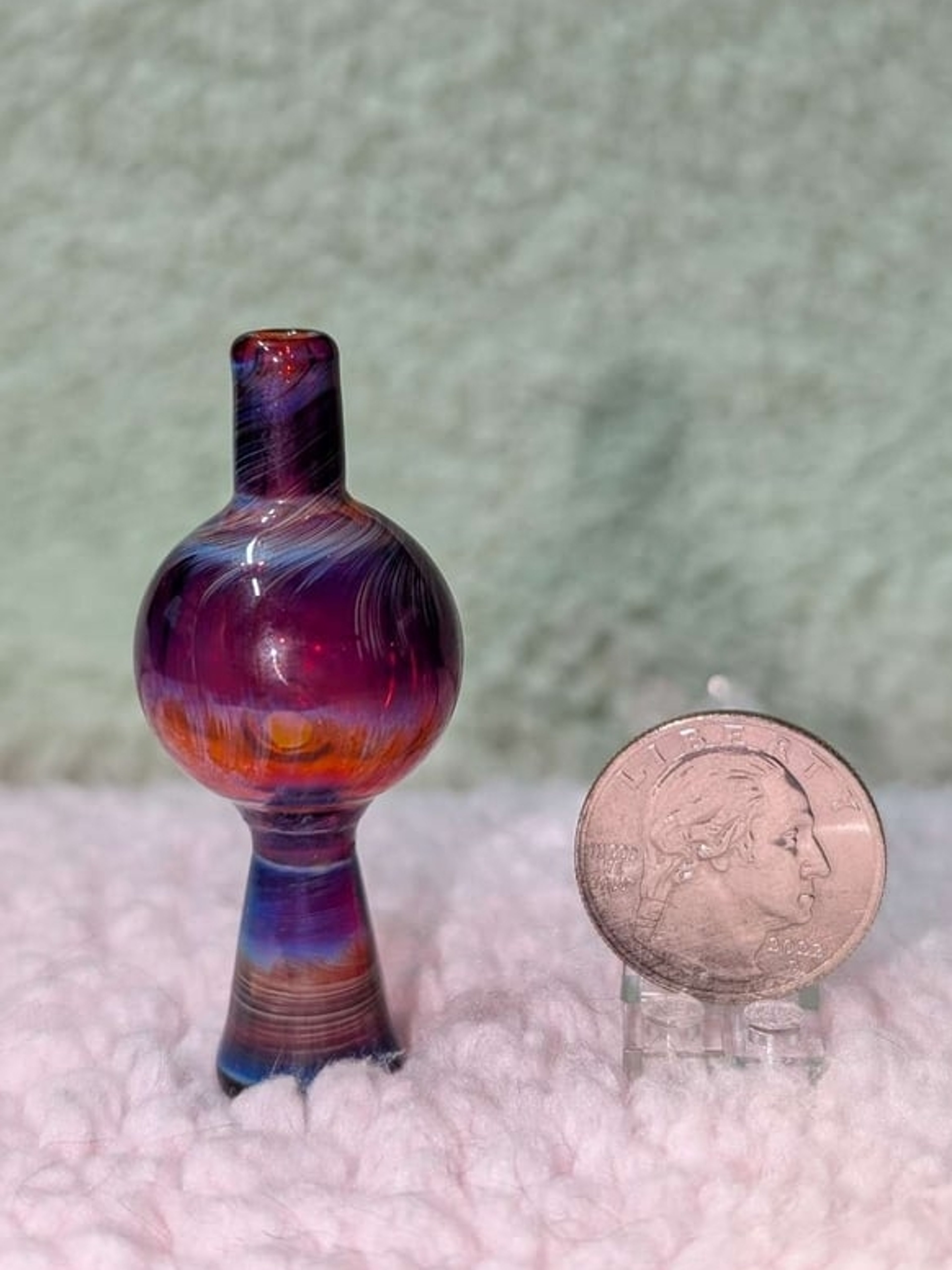 Preview pic of Lemonade Glassworks amber purple bubble cap