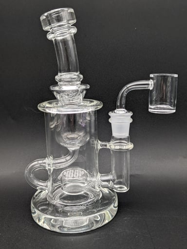 Preview pic of GREEK GLASS 7.5" KLEIN RECYCLER RIG