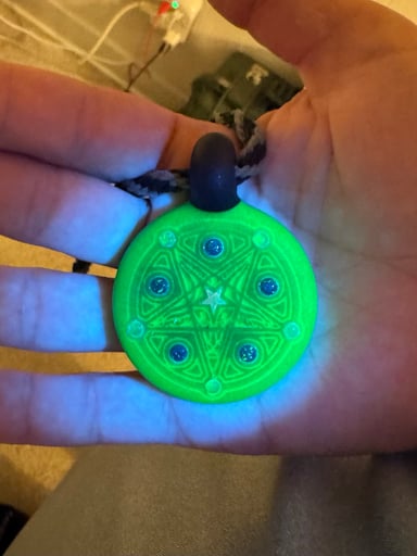 Preview pic of RARE* Full custom UV DWRECK 11x opal deep carved and sandblasted pendant