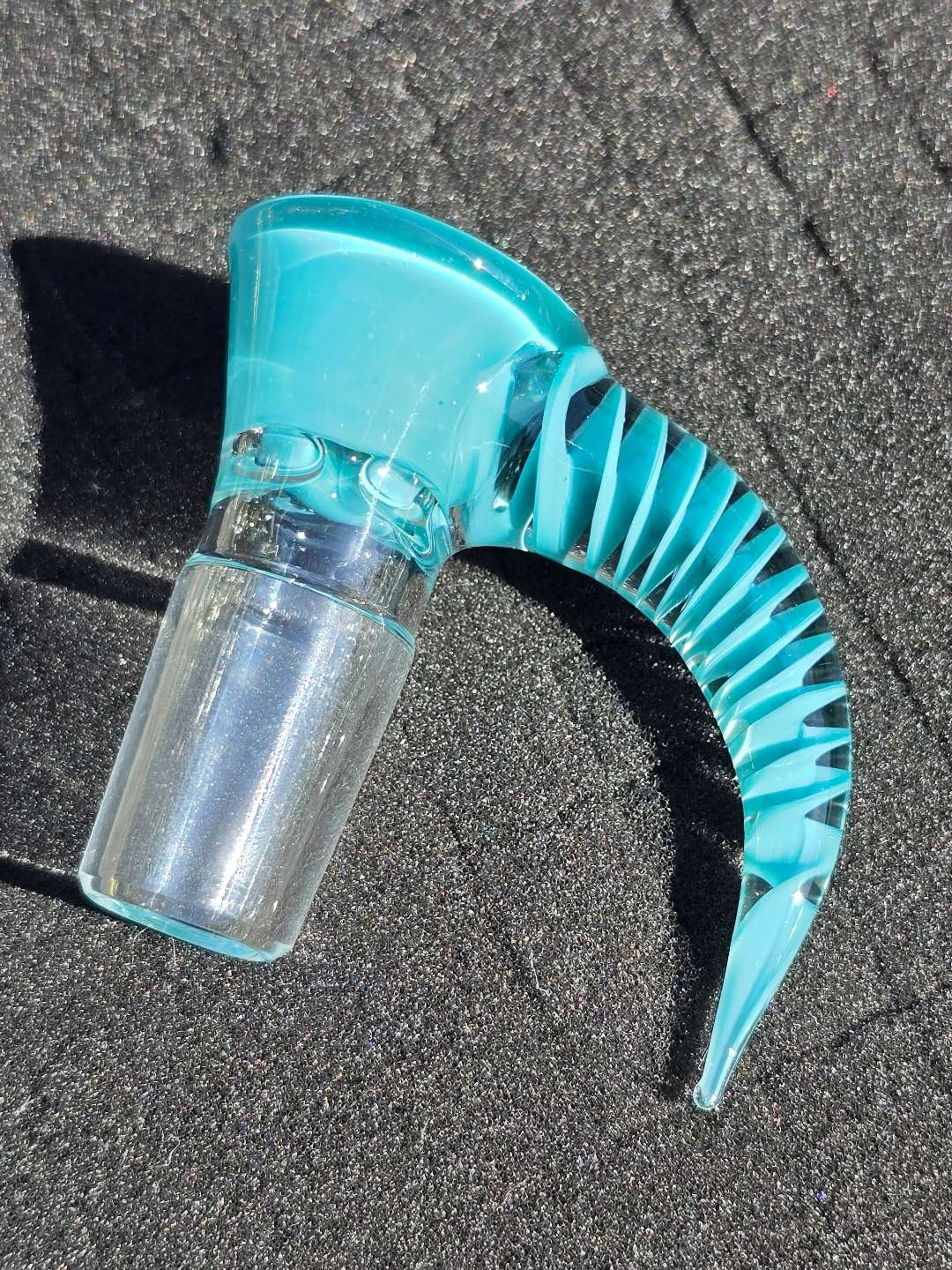 Preview pic of 2K Glass Art 18mm Unground Slide Aqua