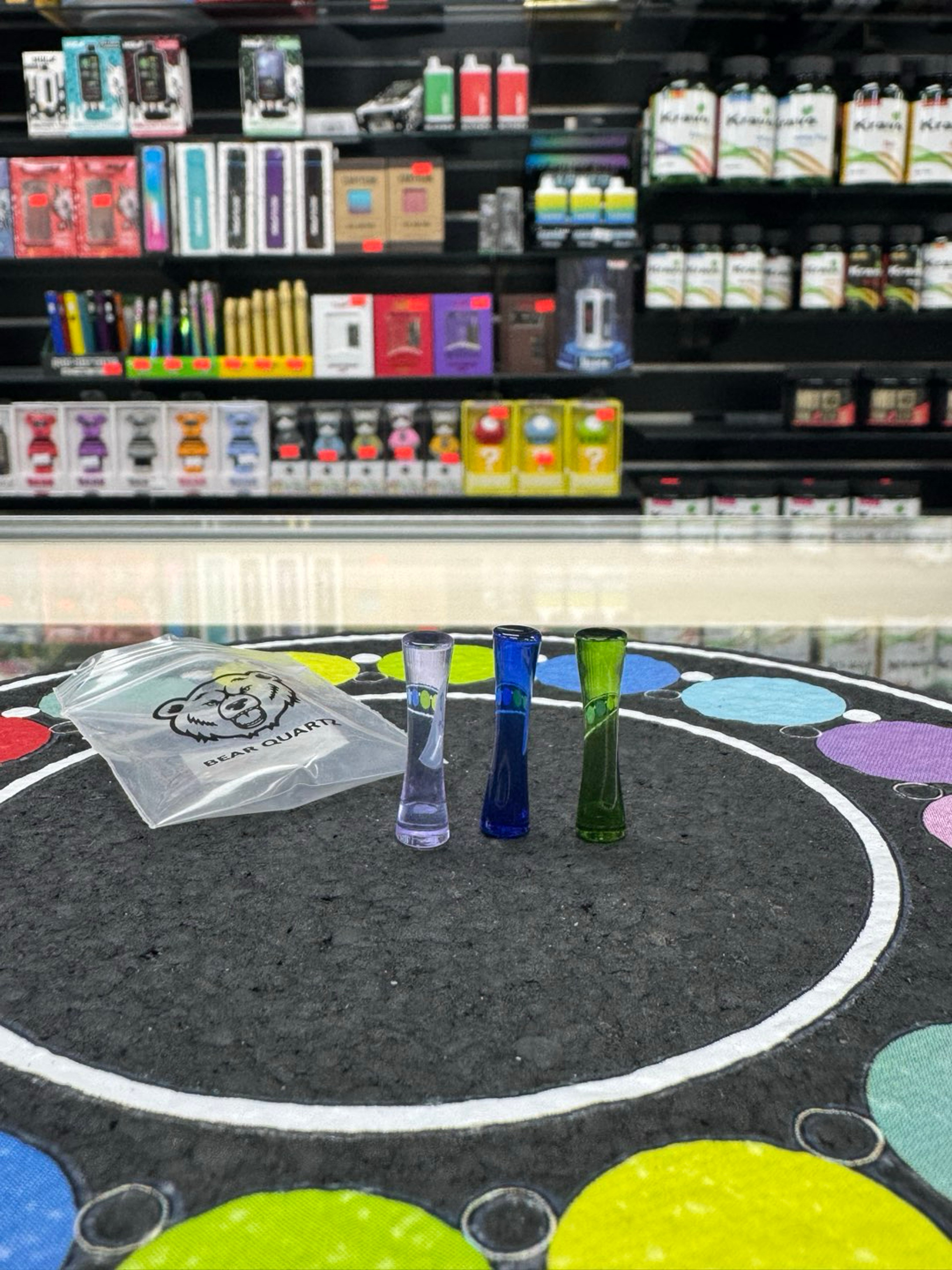 Preview pic of Bear quartz hourglass pillar 3pk