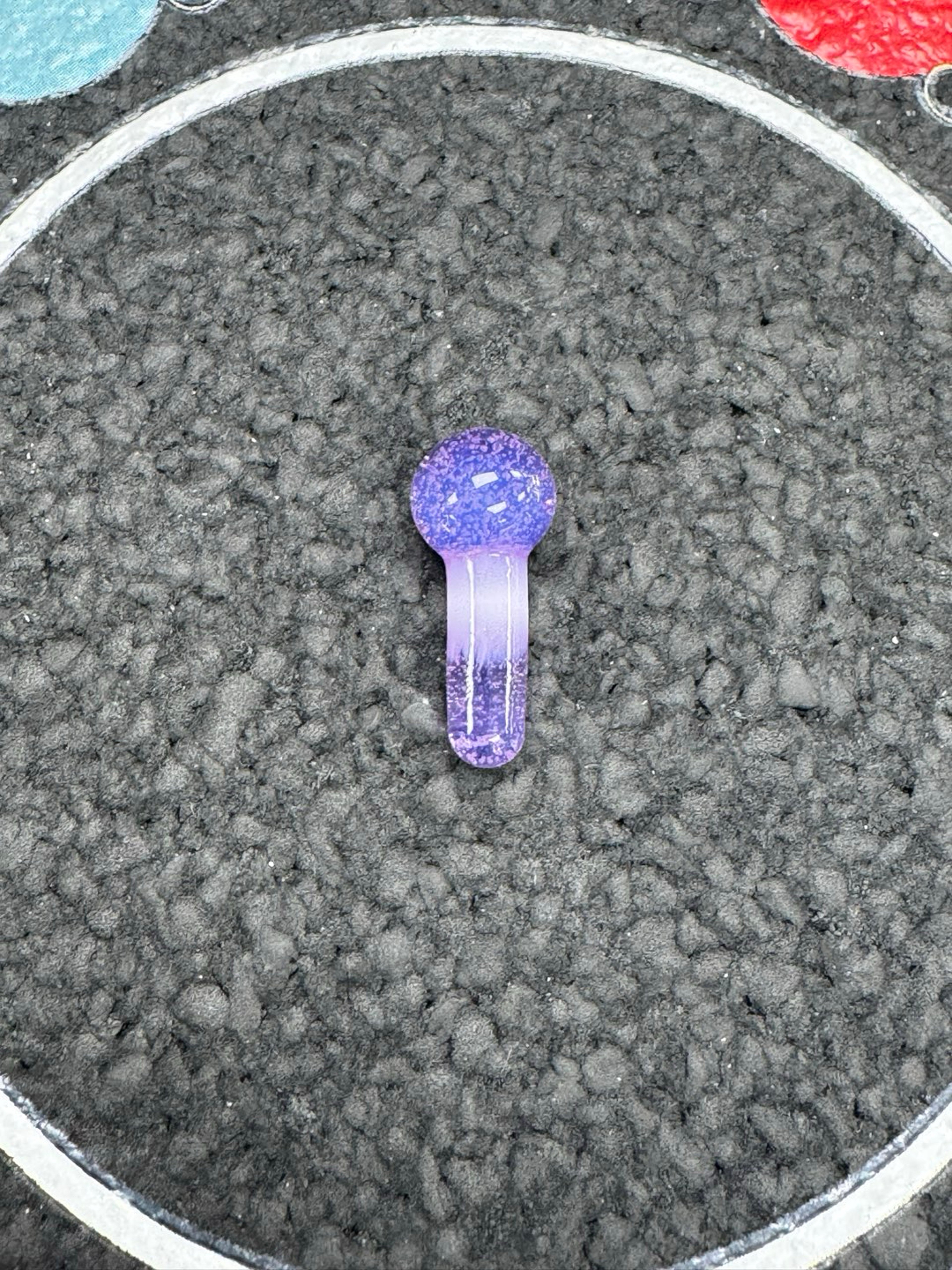Preview pic of Bear quartz hanging pillar purple