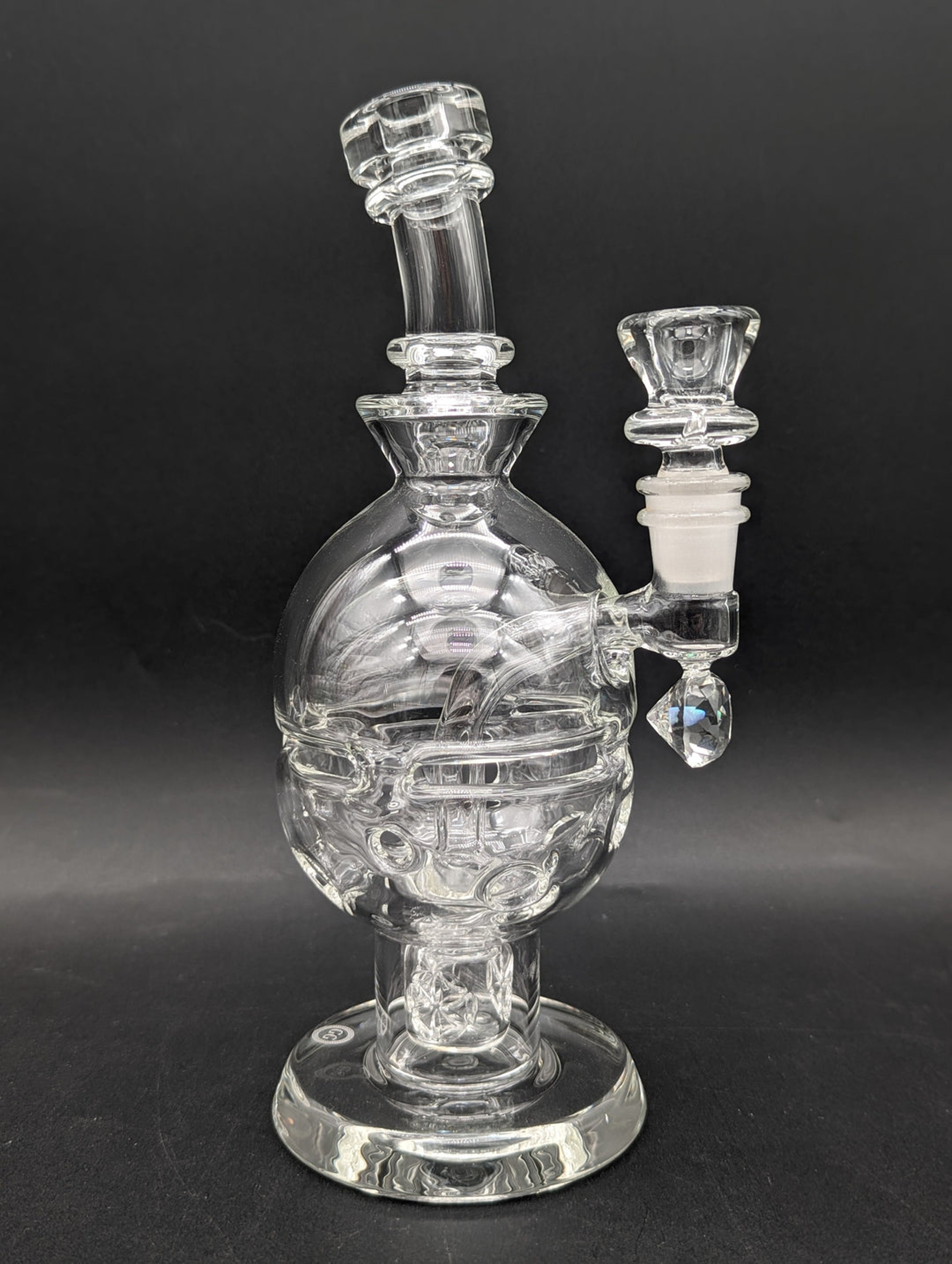 GREEK GLASS FACETED FAB EGG DAB RIG image 0