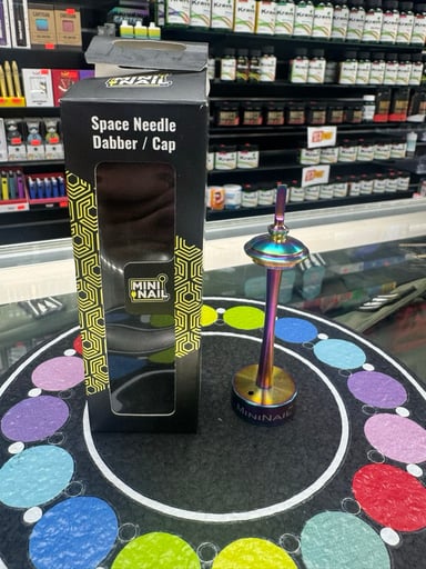 Preview pic of Mini nail space needle dabber / cap rainbow