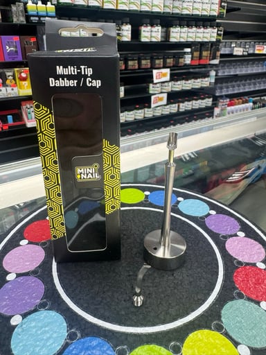 Preview pic of Mini nail multi tip dabber / cap silver