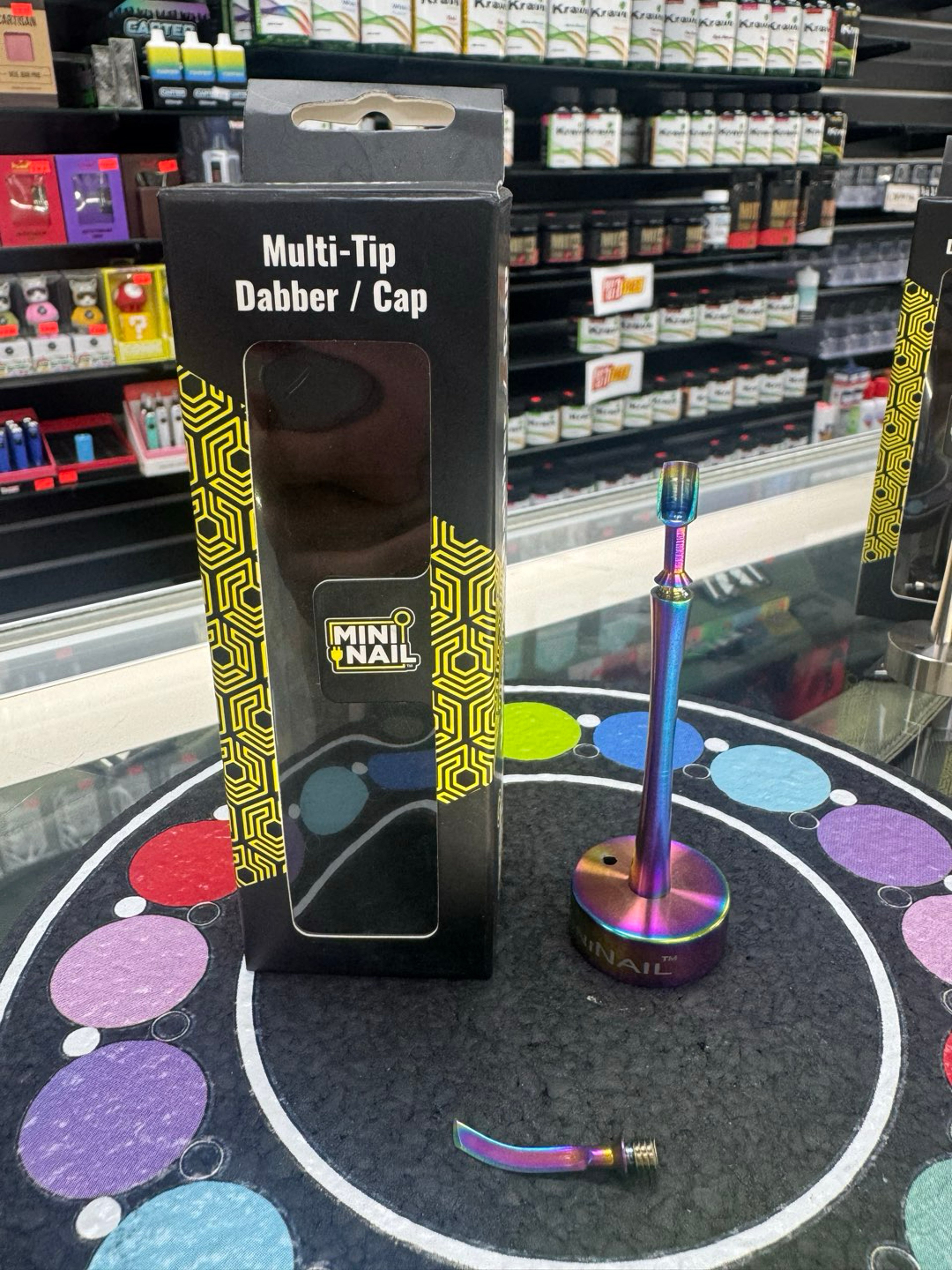 Mini nail multi tip dabber / cap rainbow image 0