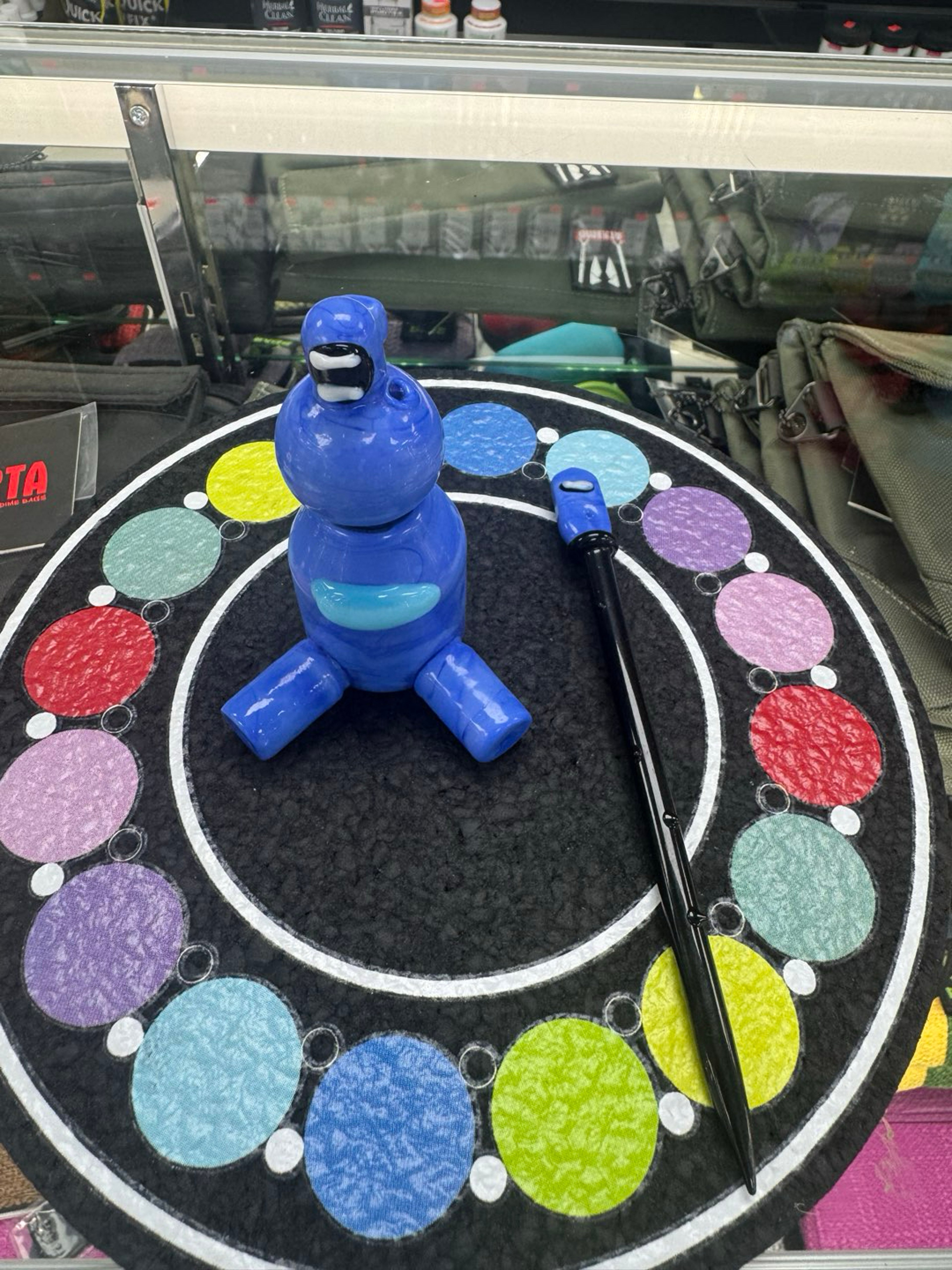 Carb cap with dabber and stand dark blue image 0