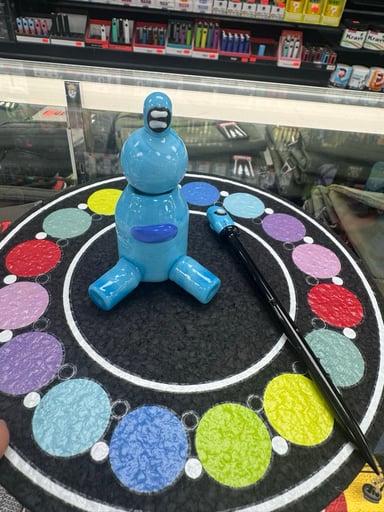 Preview pic of Carb cap with dabber and stand light blue
