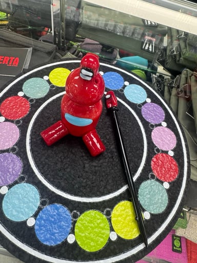 Preview pic of Carb cap with dabber and stand red