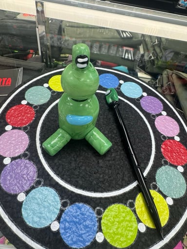 Preview pic of Carb cap with dabber and stand green