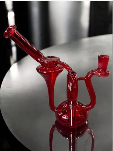 Preview pic of (Style 2) Candy Apple 🍎 Red Recycler Bong