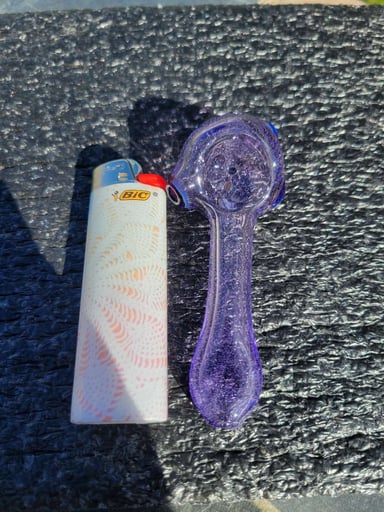 Preview pic of Purple lollipop spoon double amber purple accents