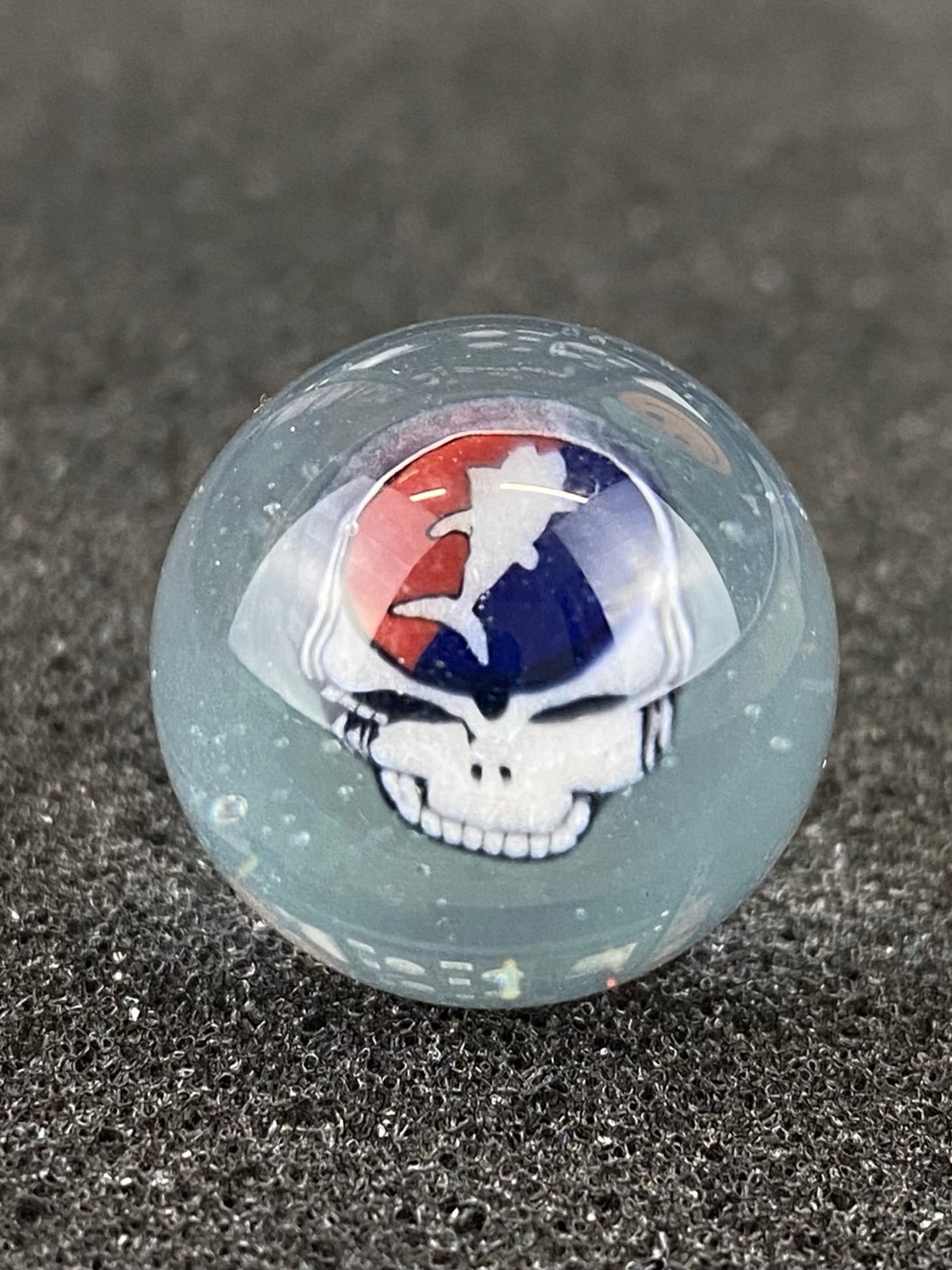 Grateful Dead Skull Marble Top by Keys Glass image 0