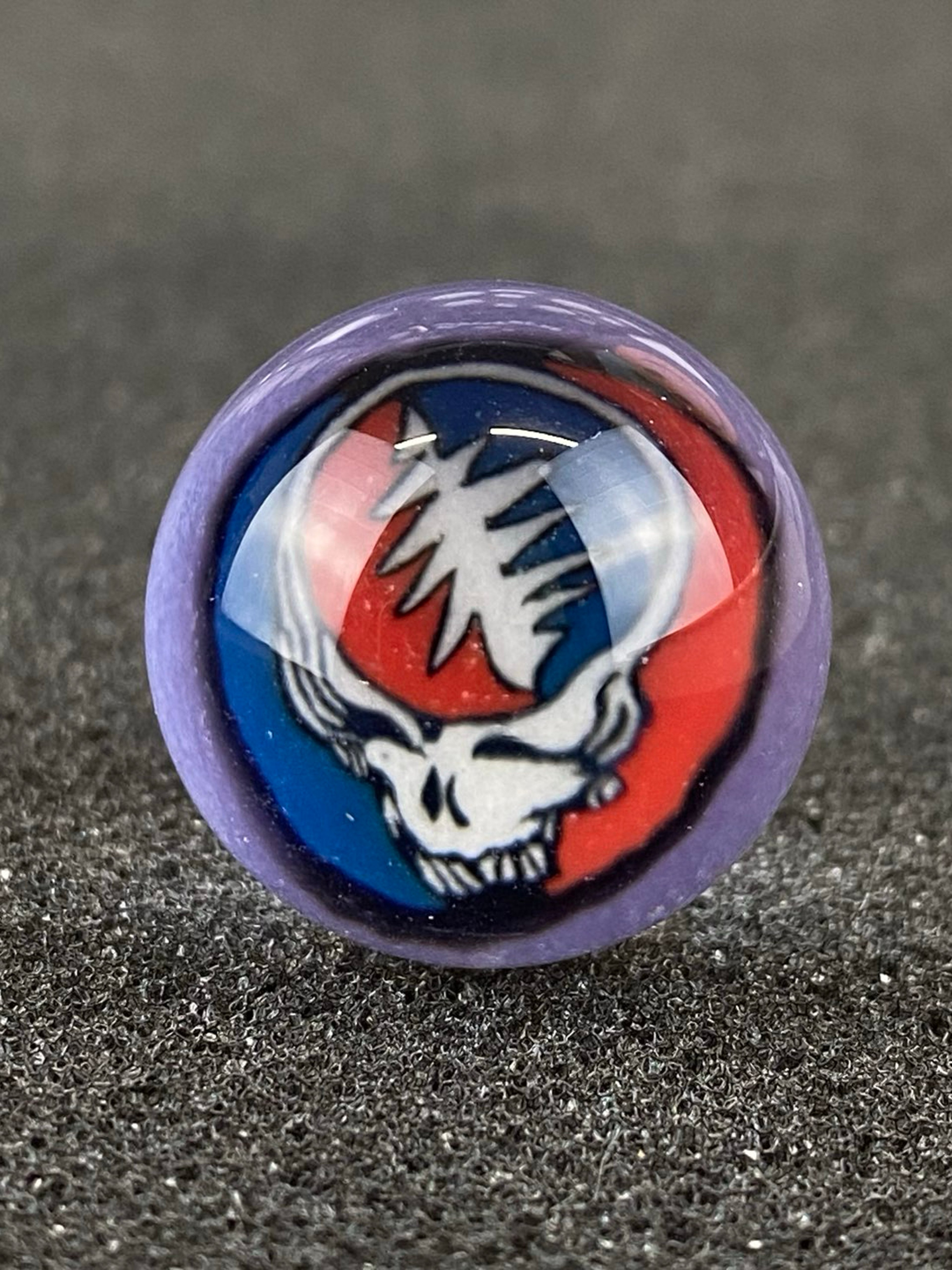 Grateful Dead Skull Marble Top by Keys Glass image 0