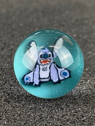 Preview pic of Stitch Skull Marble Top by Keys Glass