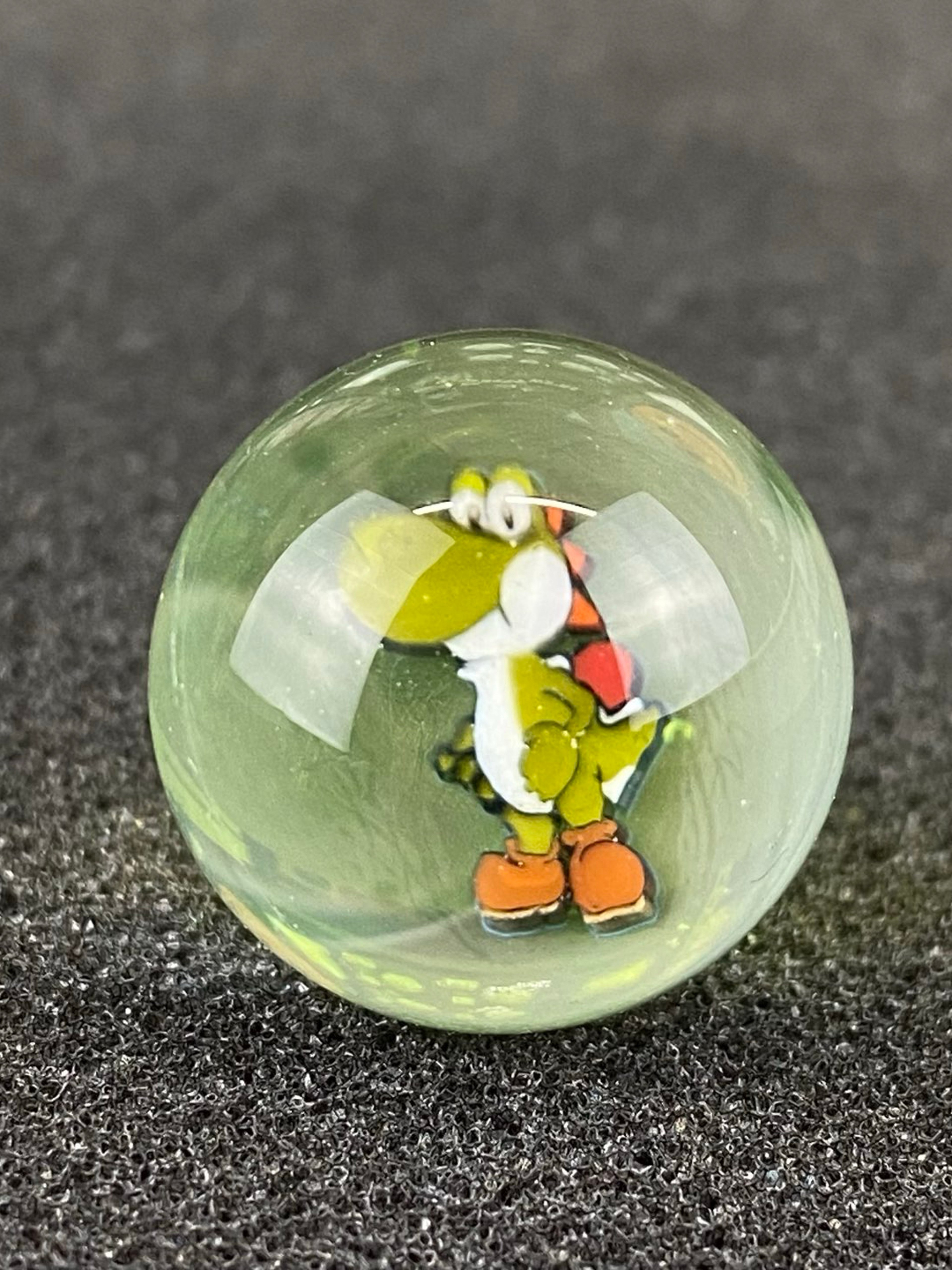 Super Mario Yoshi Marble Top by Keys Glass image 0
