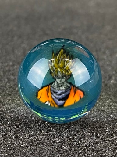 Preview pic of Dragon Ball Z Super Saiyan Goku Marble Top by Keys Glass