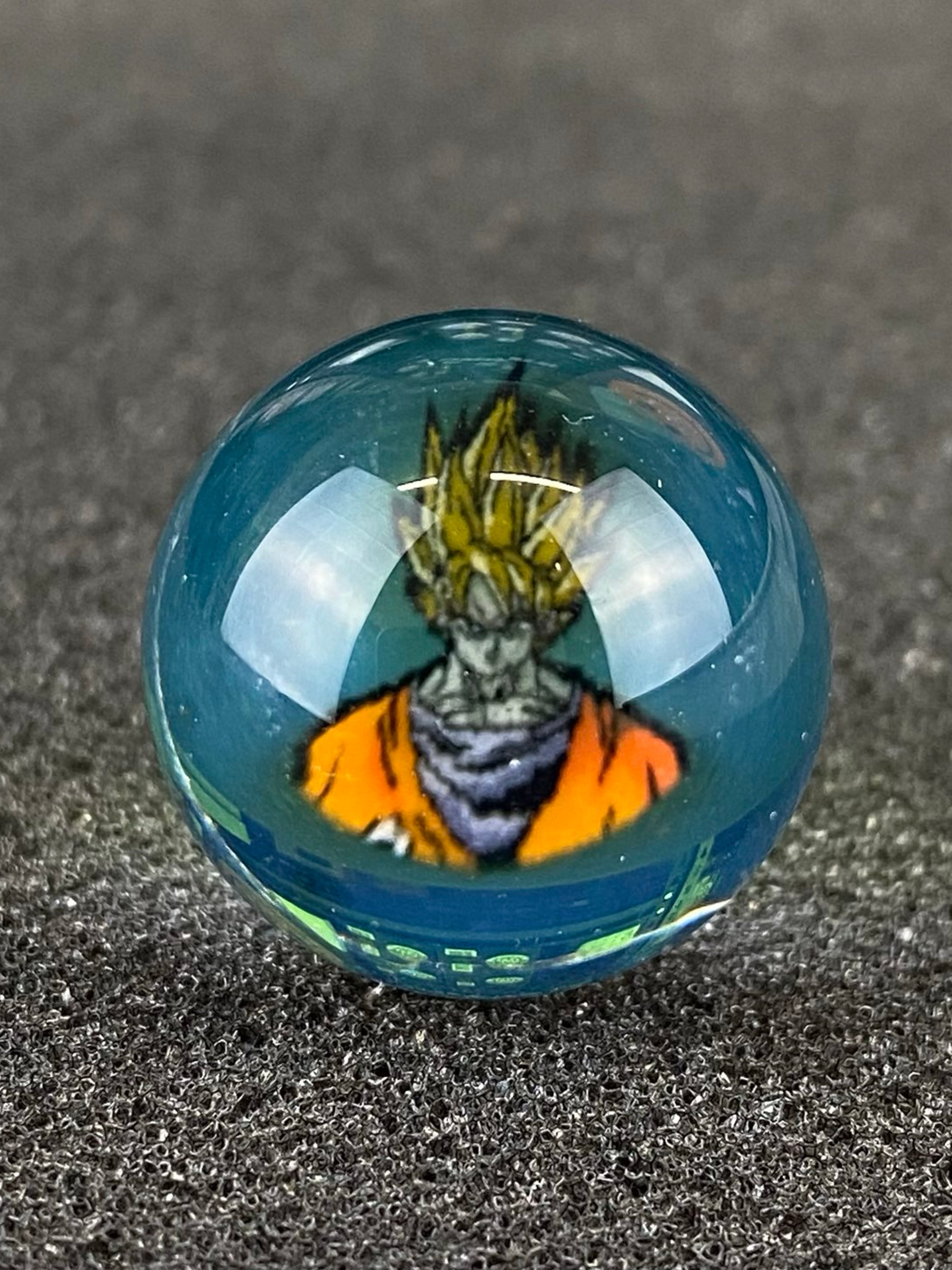 Dragon Ball Z Super Saiyan Goku Marble Top by Keys Glass image 0