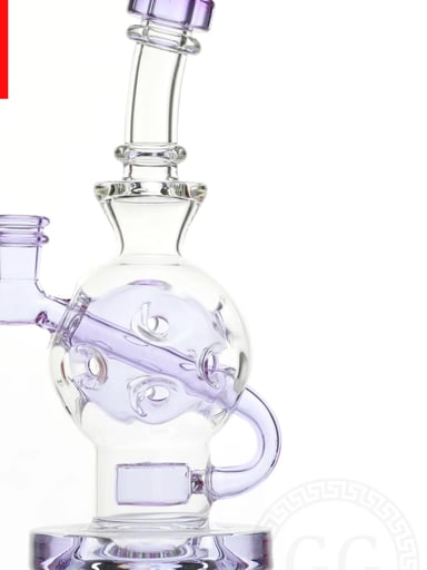 Preview pic of Greek Glass CFL Exo-Ball, 14mm + 14/10mm adapter. Priced to SELL. SOL Perc!