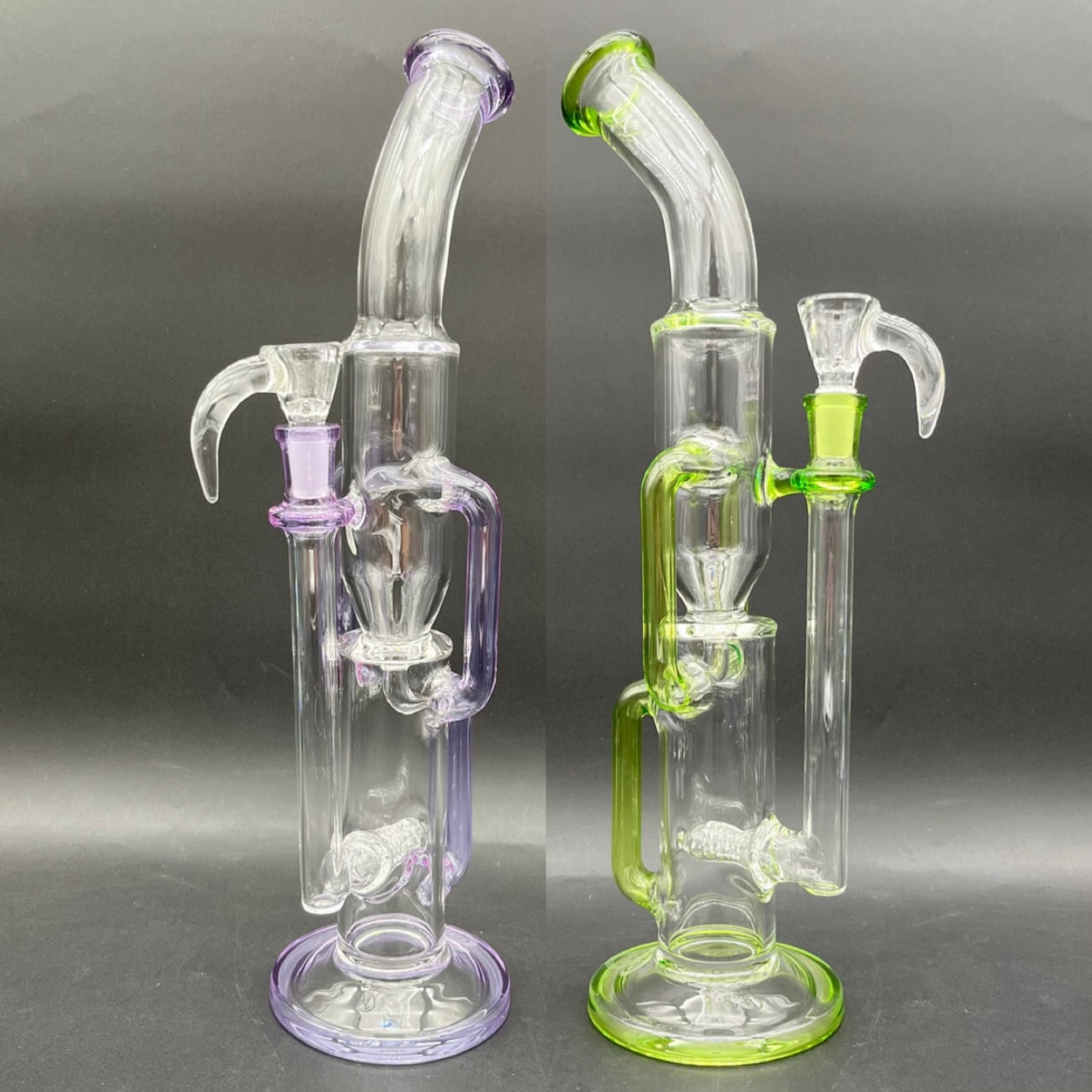 GREEK GLASS 16.5" RECYCLER 2.0 BONG image 0