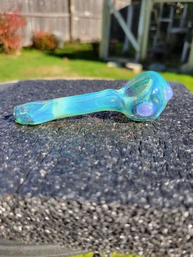 Preview pic of Sea slyme spoon with purple lilac accents