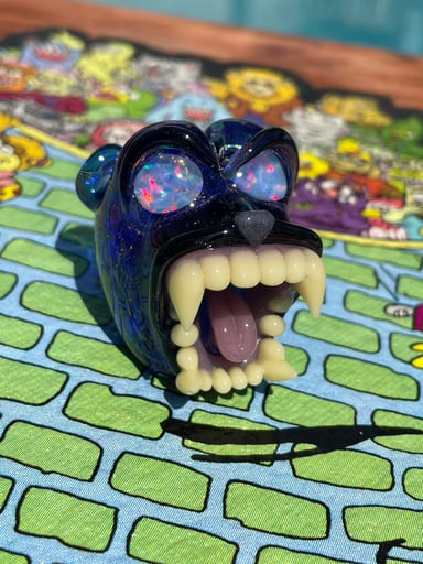 Preview pic of Firefly glass Bear pendant