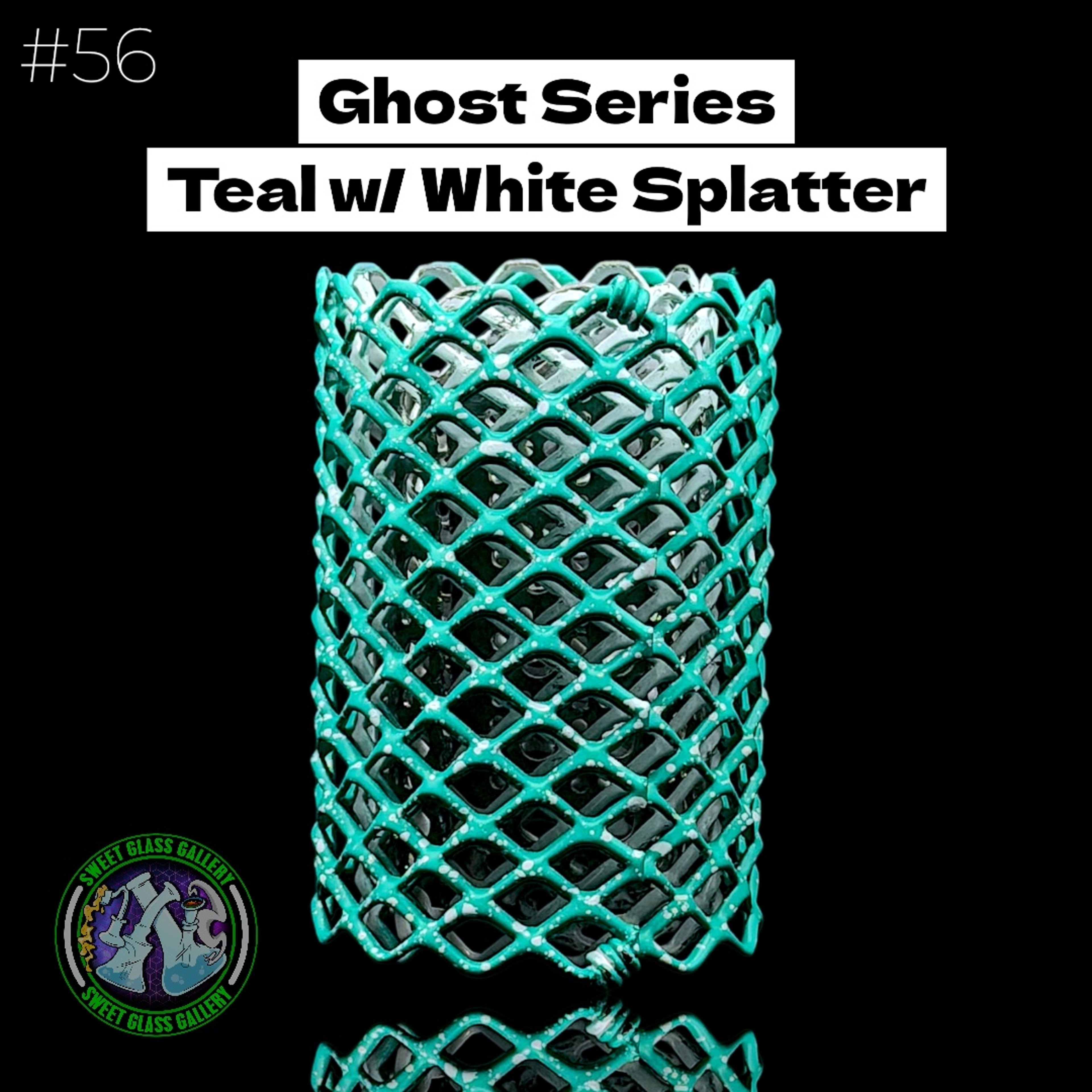 Preview pic of Mamba Guardzz - Heat Cage #56 - Blazer GT8000 Guard (Ghost Series - Teal w/ White Splatter)