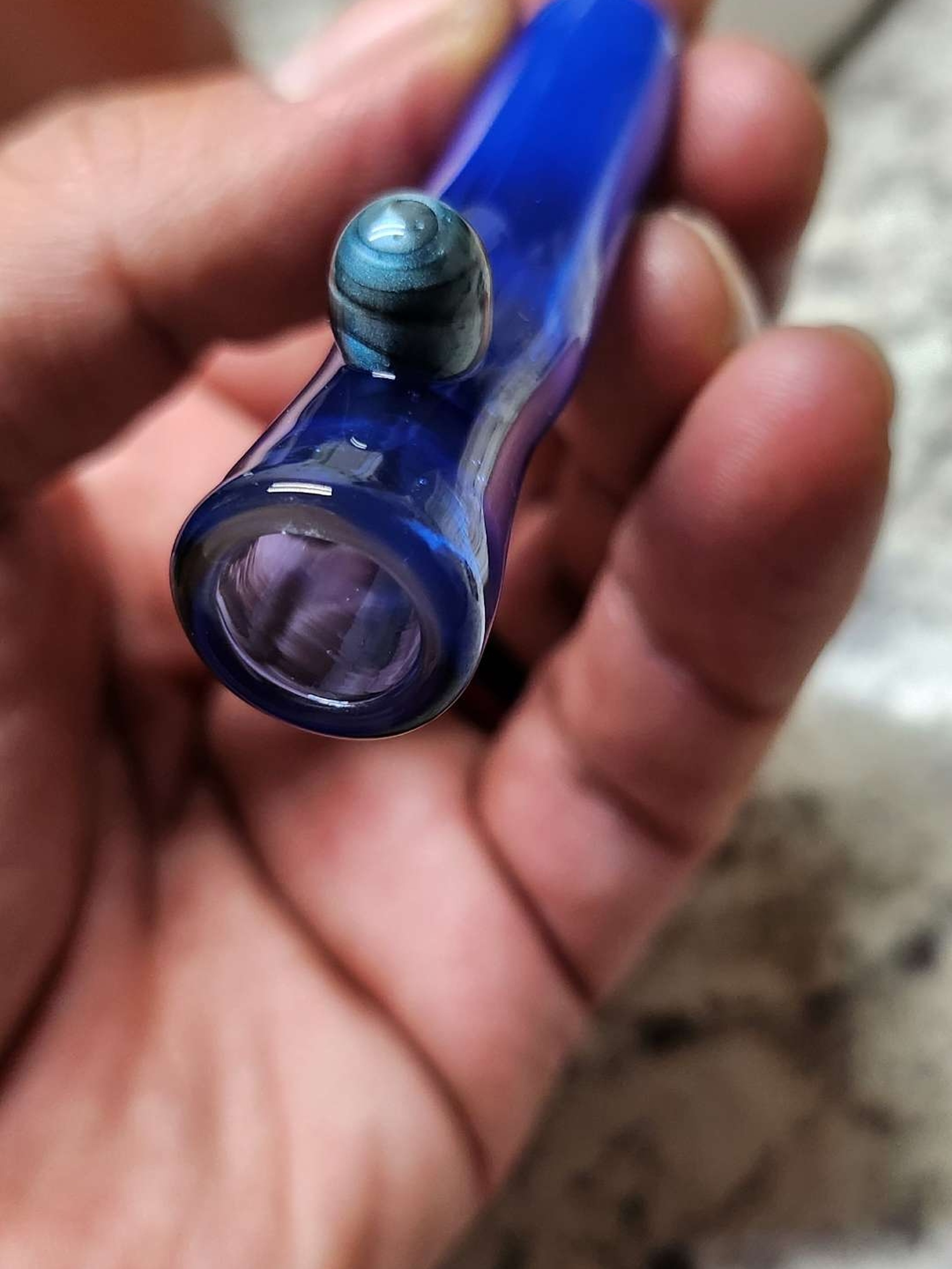 Light Cobalt over opal lavender tip/onie image 0