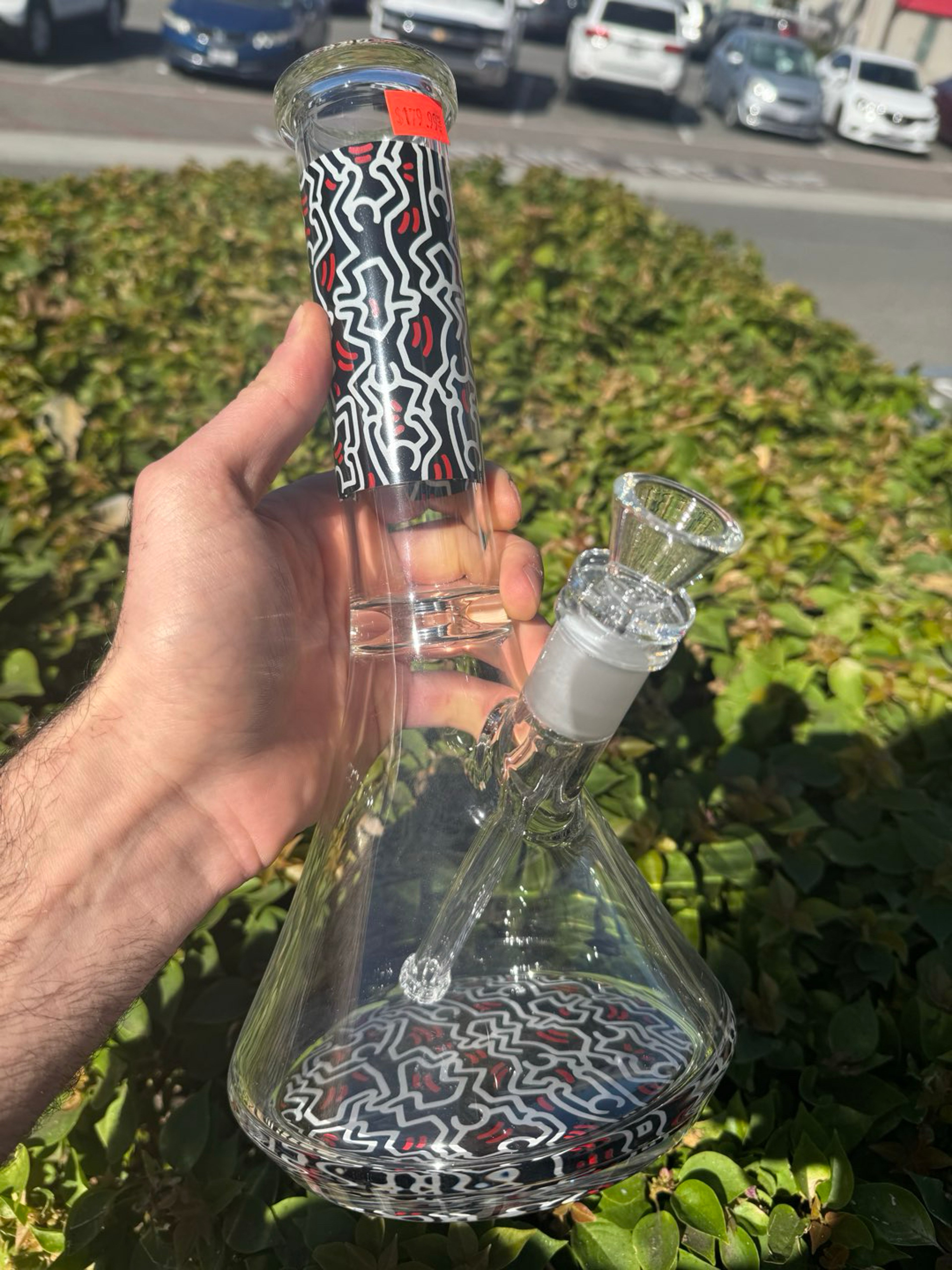 Keith haring beaker red image 0