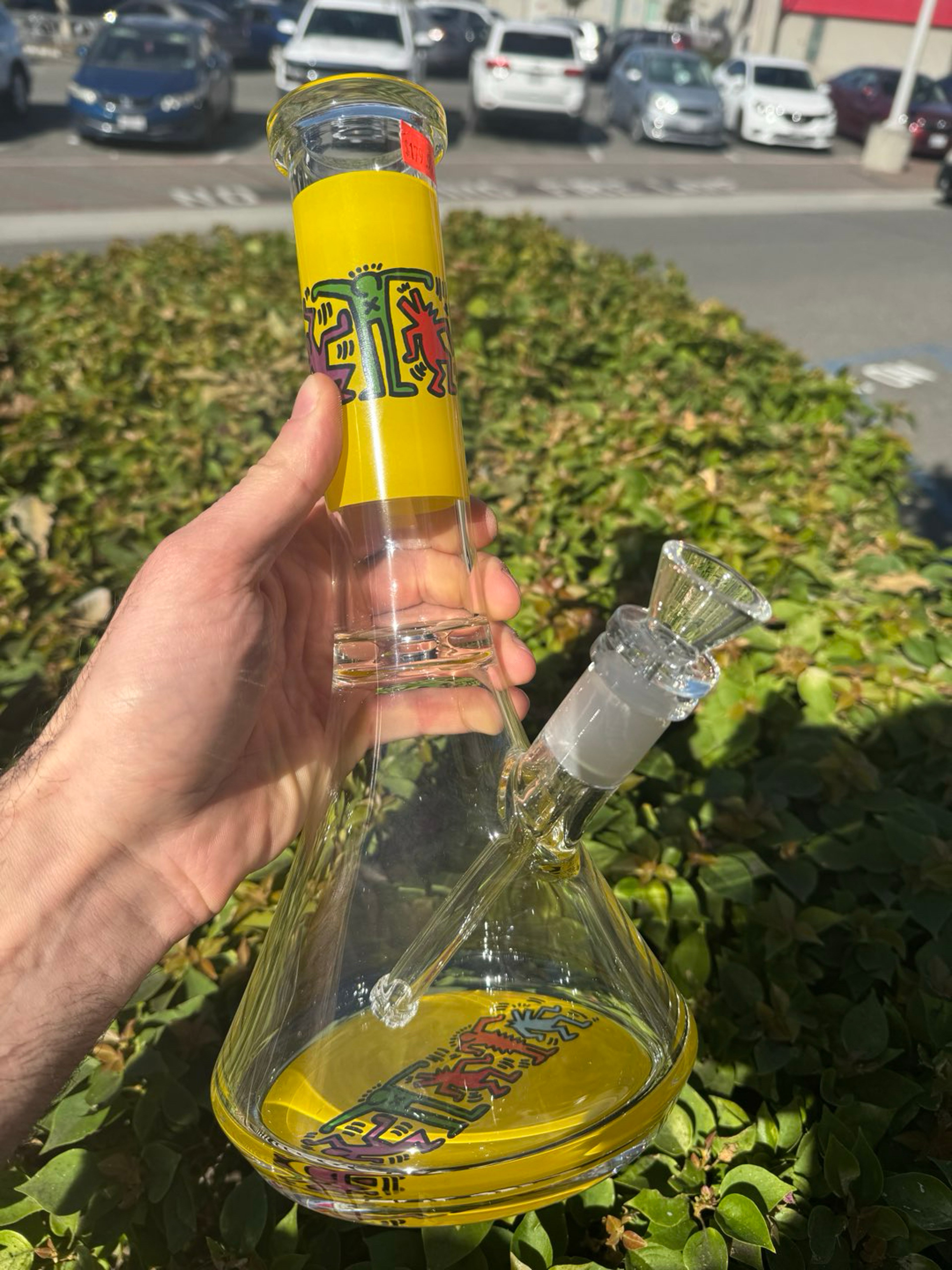 Keith haring beaker yellow image 0