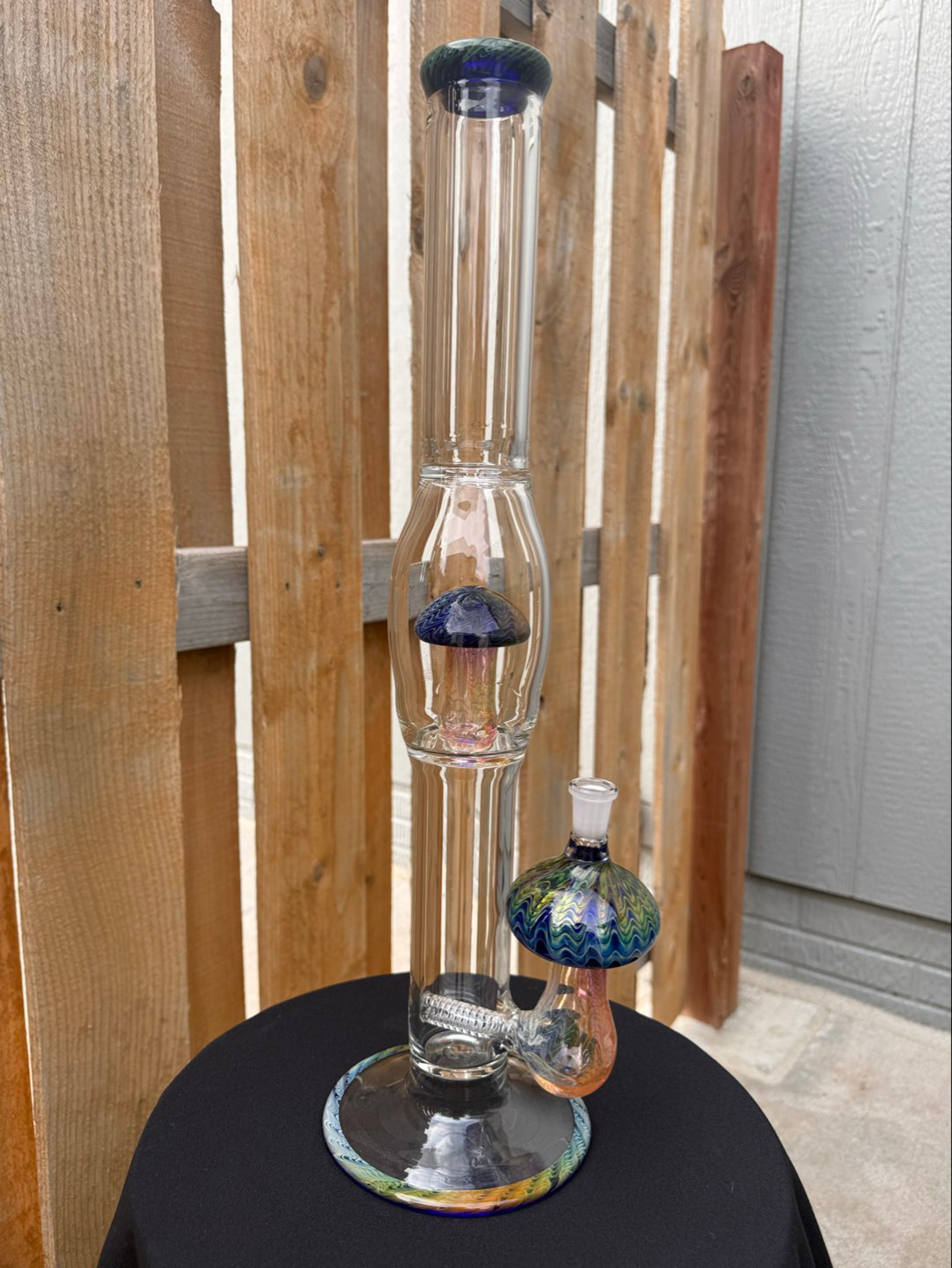 Preview pic of Ripple Glass Mushroom Stem(line)