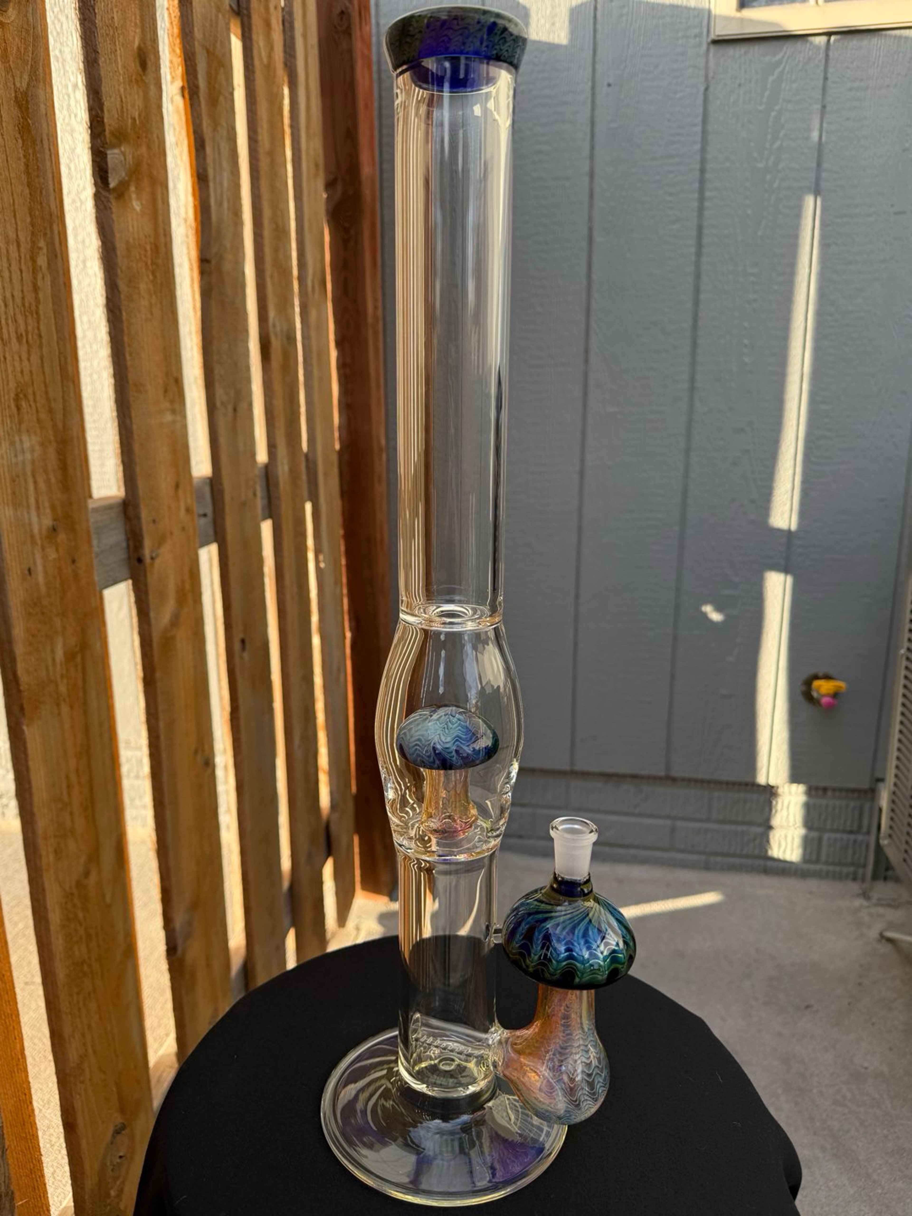 Preview pic of Ripple Glass Mushroom Stem(line)