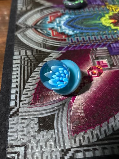 Preview pic of 🪷💙 Blue Lotus Flower Flat Cap 🧢🪷