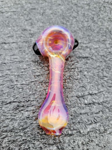 Preview pic of Amber purple spoon with galaxy accents