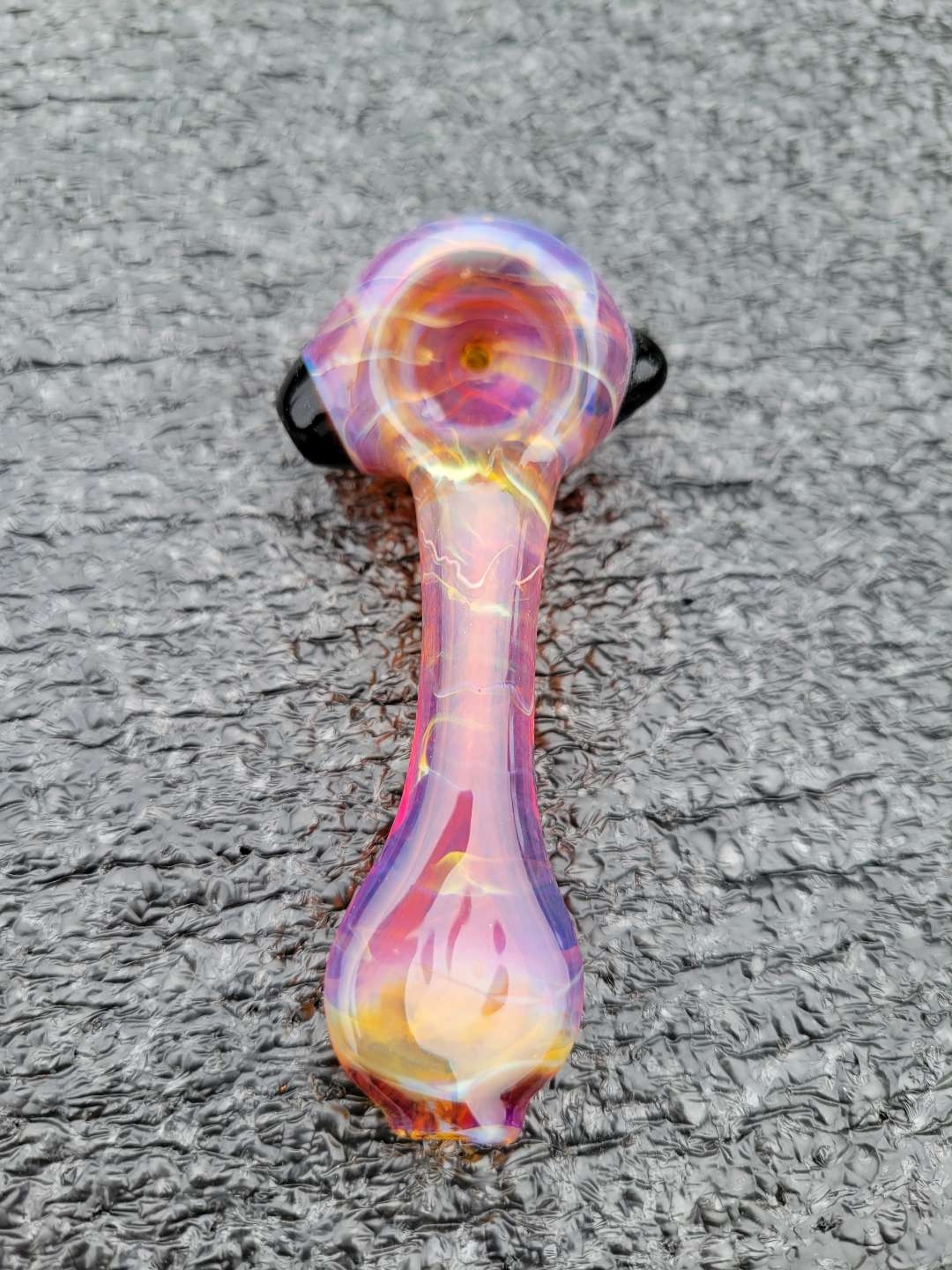 Preview pic of Amber purple spoon with galaxy accents